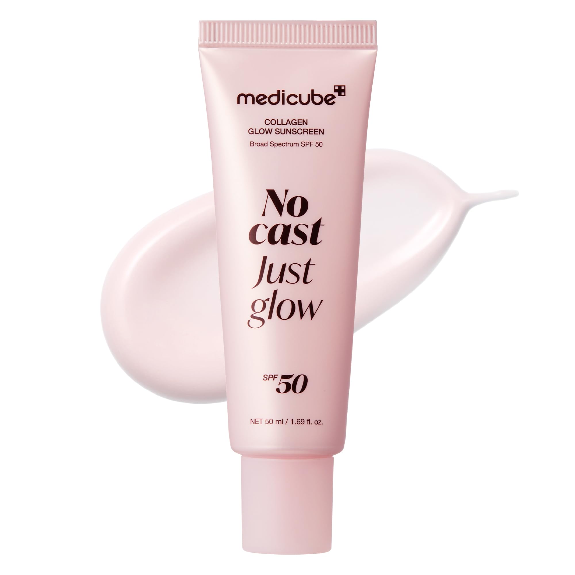 medicube Sunscreen No Cast Just Glow Collagen, SPF 50 - Product Imagery