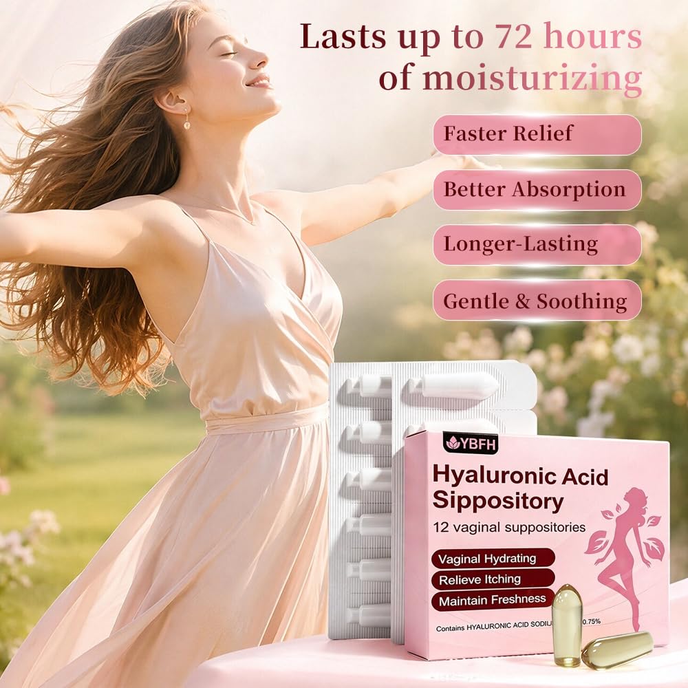 Vaginal Moisturizer Suppositories Hyaluronic Acid for - YBFH Official Imagery - 4