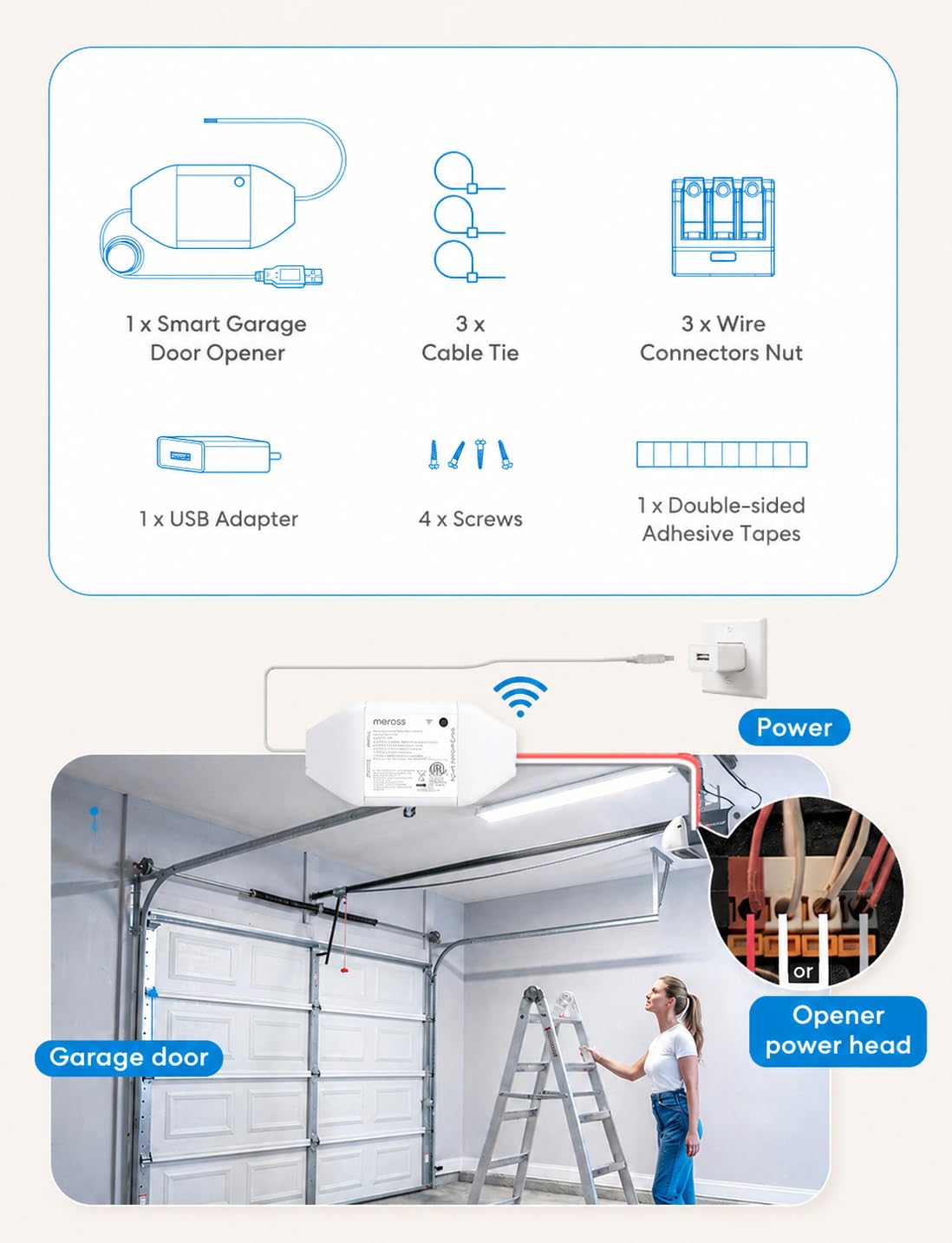 meross Smart Garage Door Opener Remote, Apple HomeKit Support, MS - meross Official Product View 8