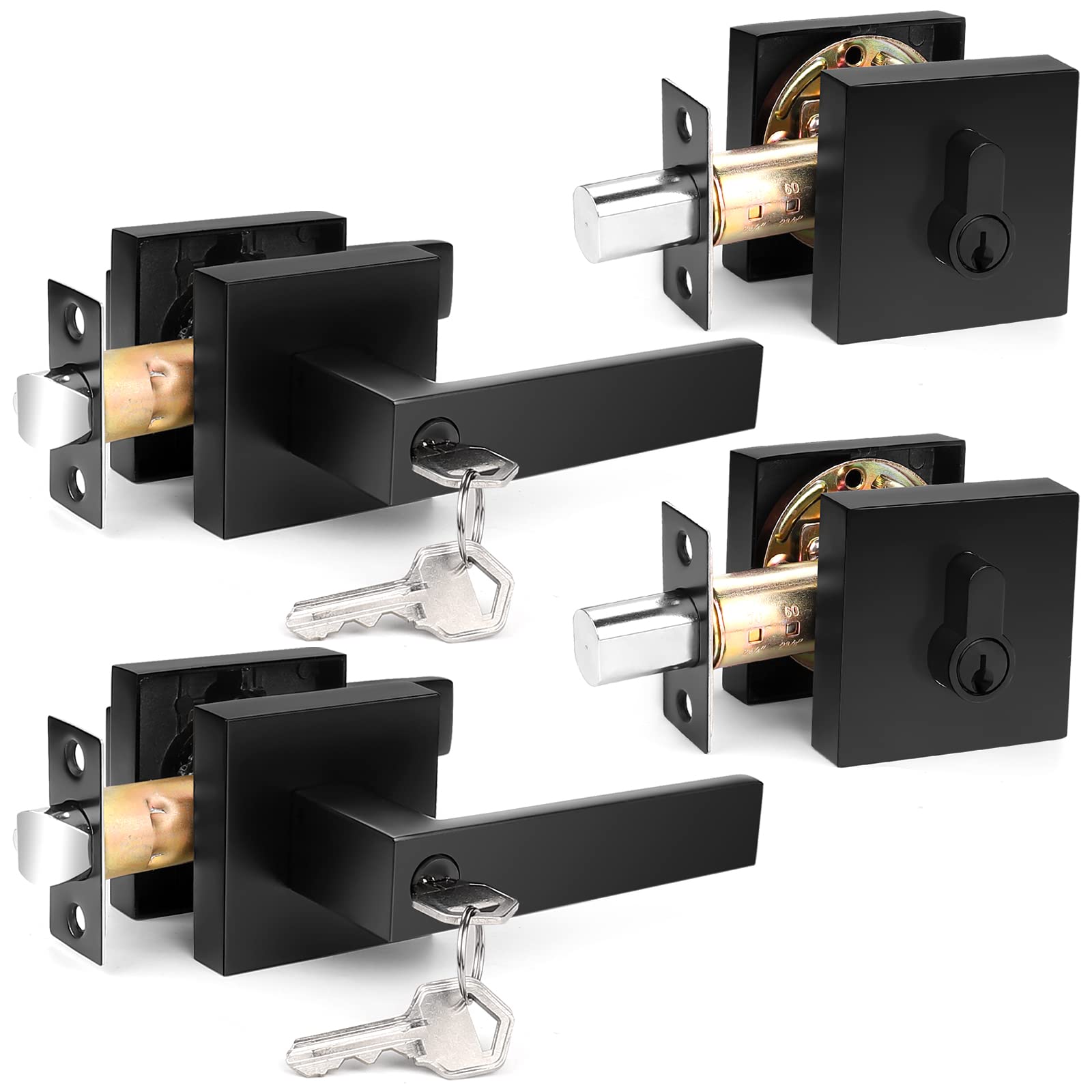 Probrico Square Entry Levers and Single Cylinder Deadbolts - Probrico Official Imagery - 1