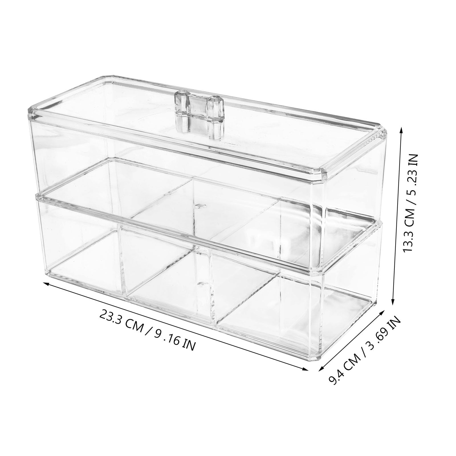 MAGICLULU 2-layer acrylic makeup puff and sponge organizer caddy with clear compartments for easy storage and access