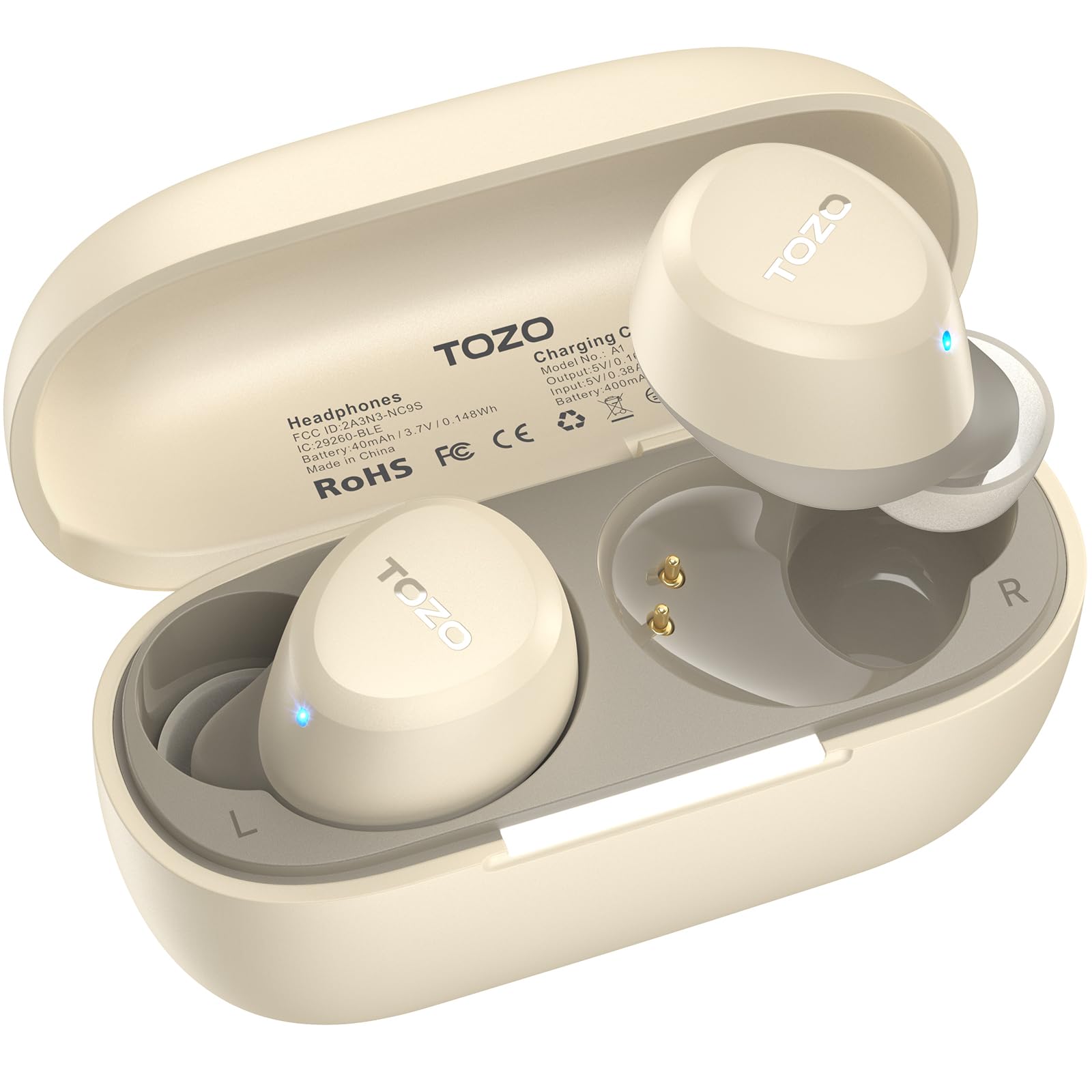 TOZO A1 Wireless Earbuds Bluetooth 5.3 Light Weight in Ear Headph - TOZO Official Product View 1