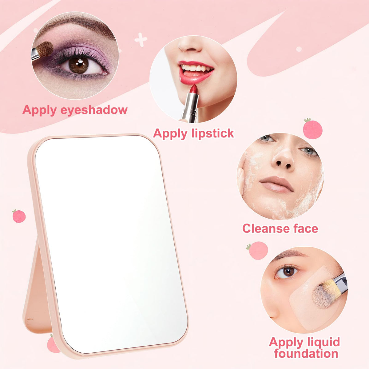 20 Pcs Spa Party Mirrors for Women Pink Makeup Mirrors with - FUPMILPHRANX Official Imagery - 8