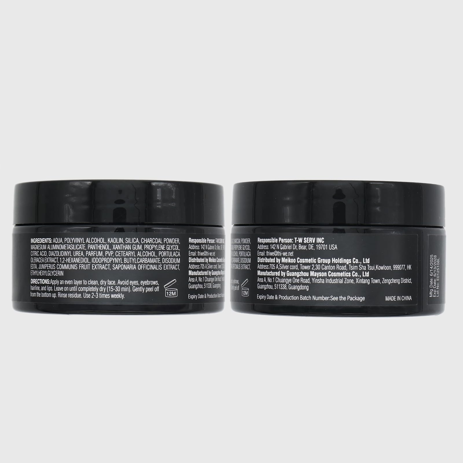 JVR Peel Off Face Mask, Blackhead Mask for Men, Charcoal Peel - JVR