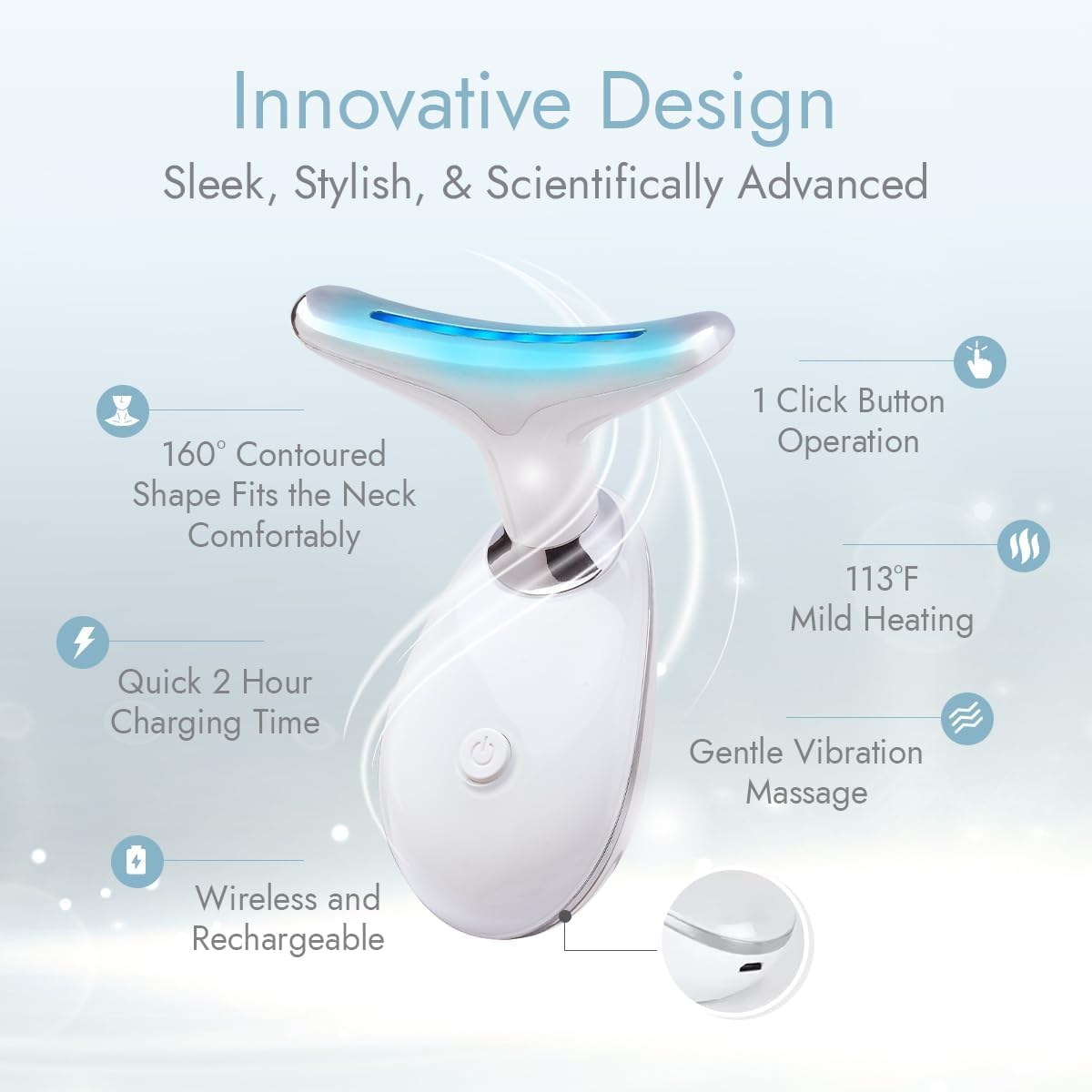 LuxeSkin 7 Color LED Red Light Therapy Facial Massager for - LuxeSkin Official Imagery - 8