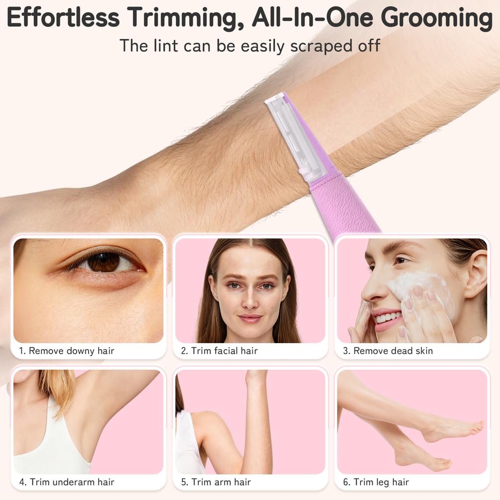 Sonic Dermaplane Razor for Women Face Hair Peach Fuzz - YAORUTY Official Imagery - 4