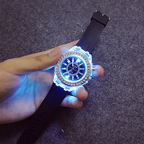 8 Pack LED Luminous Lights Watches for Women Men Unisex Summer - Product Imagery