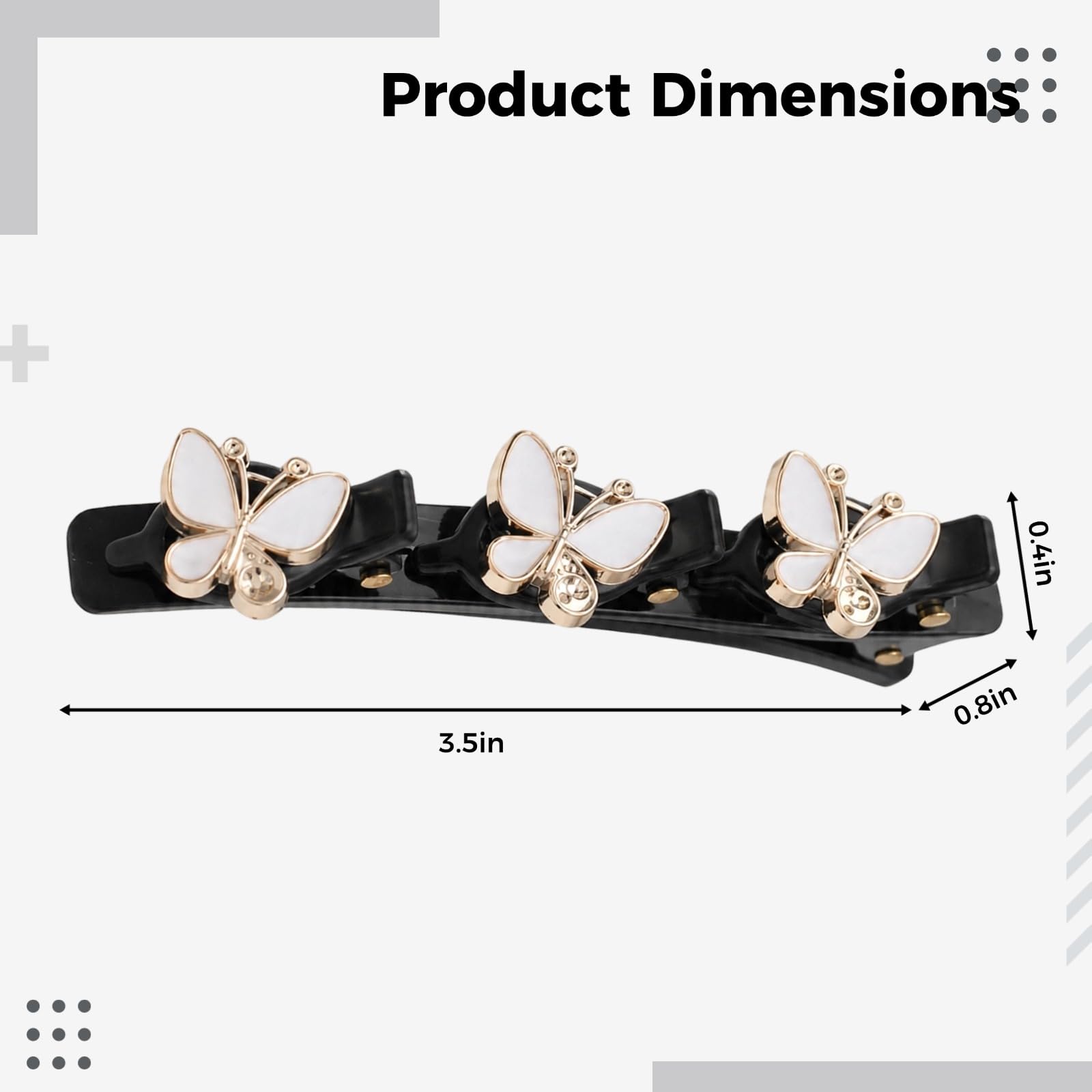 4 Pcs Rhinestone Twisted Hair Clips, 3.5 in / 9 cm Decorative Pearl Clip and Duckbill Hairpins, Crystal Flower Double Layer Hair Clips for Weaving Bangs and Styling Hair