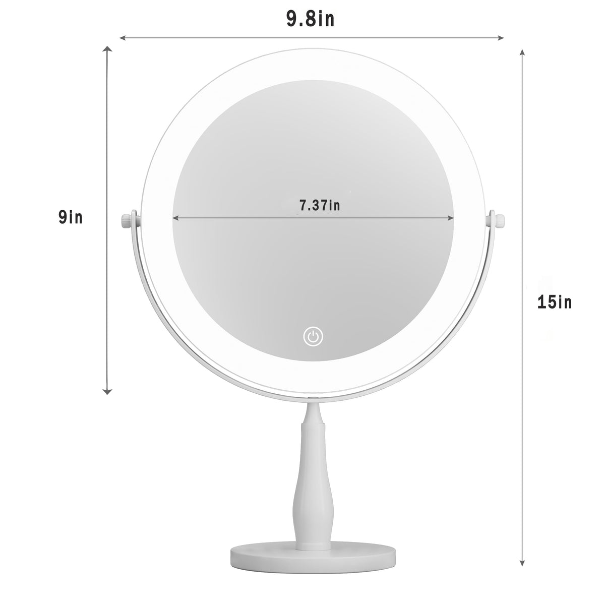 9 Magnifying Vanity Mirror with Light 10X 1X Makeup Mirror - DEXHOM Official Imagery - 3