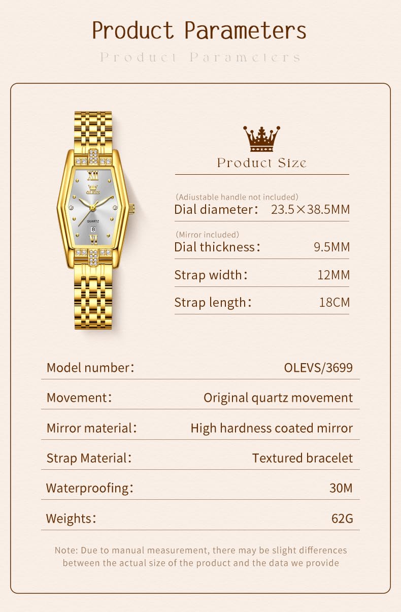 OLEVS Women Watches Business Dress Square Lady for Female - OLEVS Official Imagery - 6