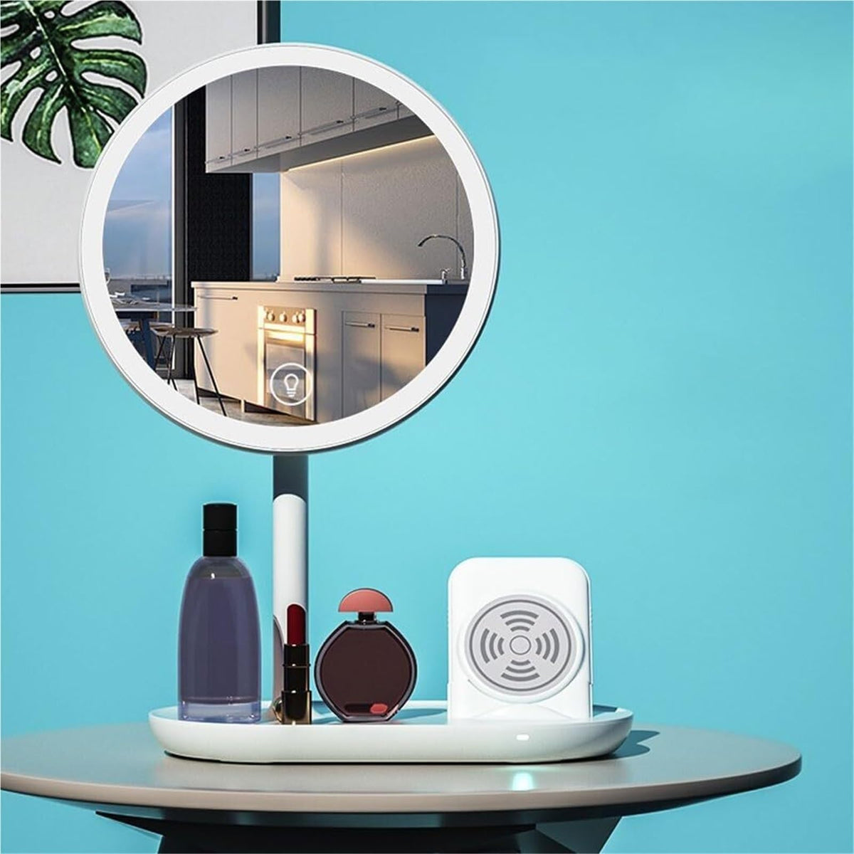 Mirror Desktop Led Makeup Mirror with Light Smart Dimming - FYYKXWD Official Imagery - 8