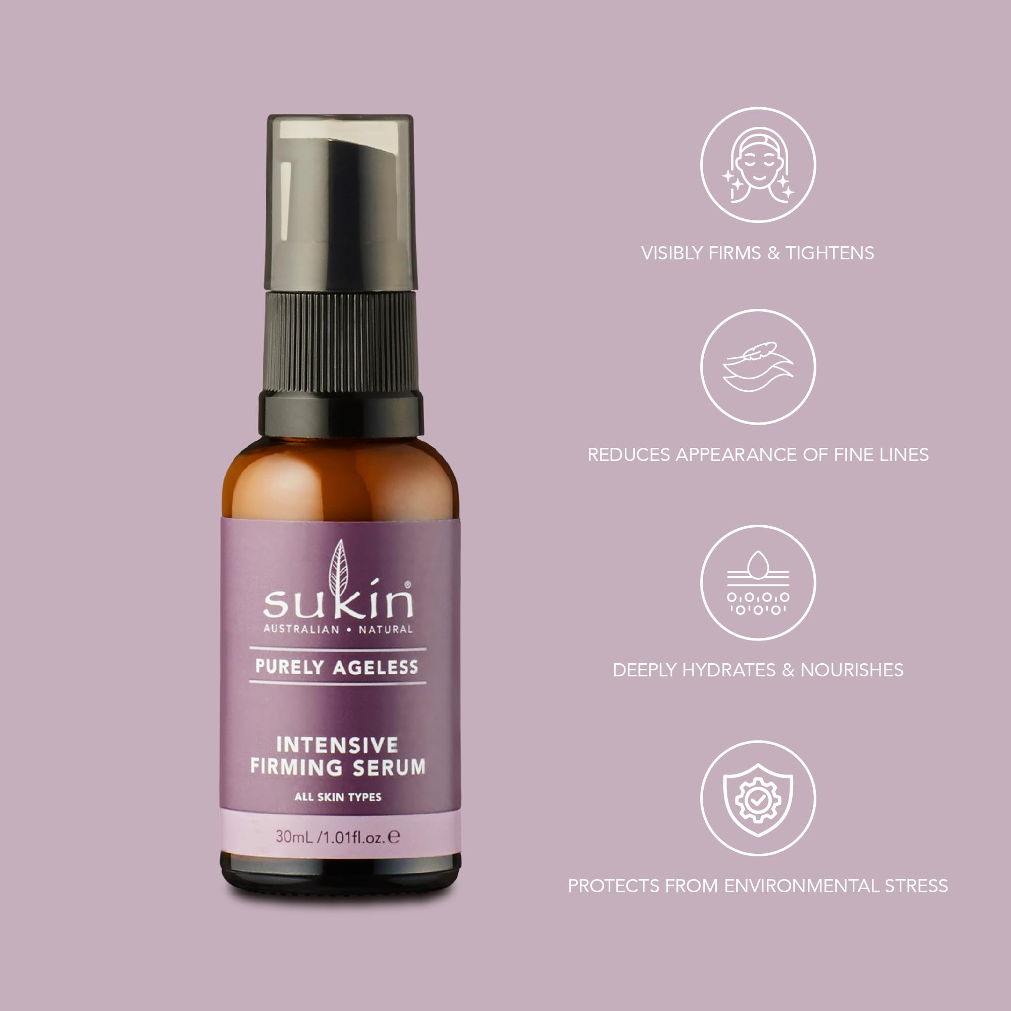 Sukin Purely Ageless Intensive Firming Serum, 1.01 fl oz