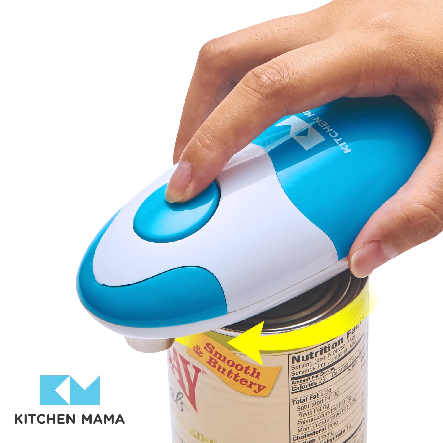 Kitchen Mama Auto Electric Can Opener, Sky Blue by Kitchen Mama - Angle View 7