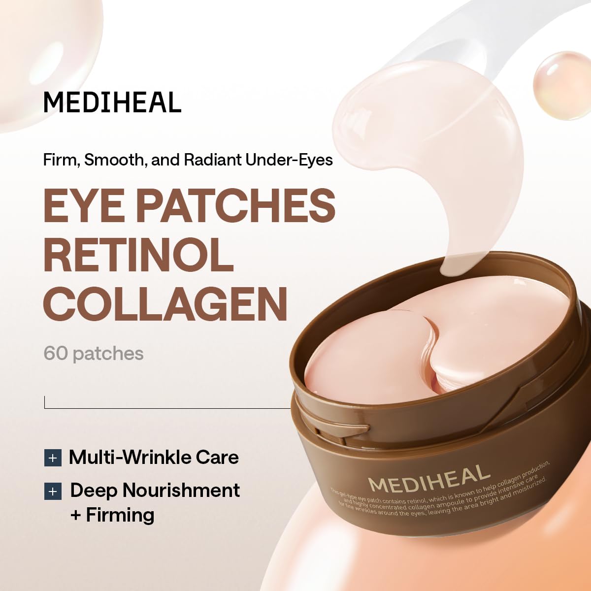 MEDIHEAL 95% Retinol & Collagen Under Eye Patches, Wrinkle Car... - MEDIHEAL Official Product View 3