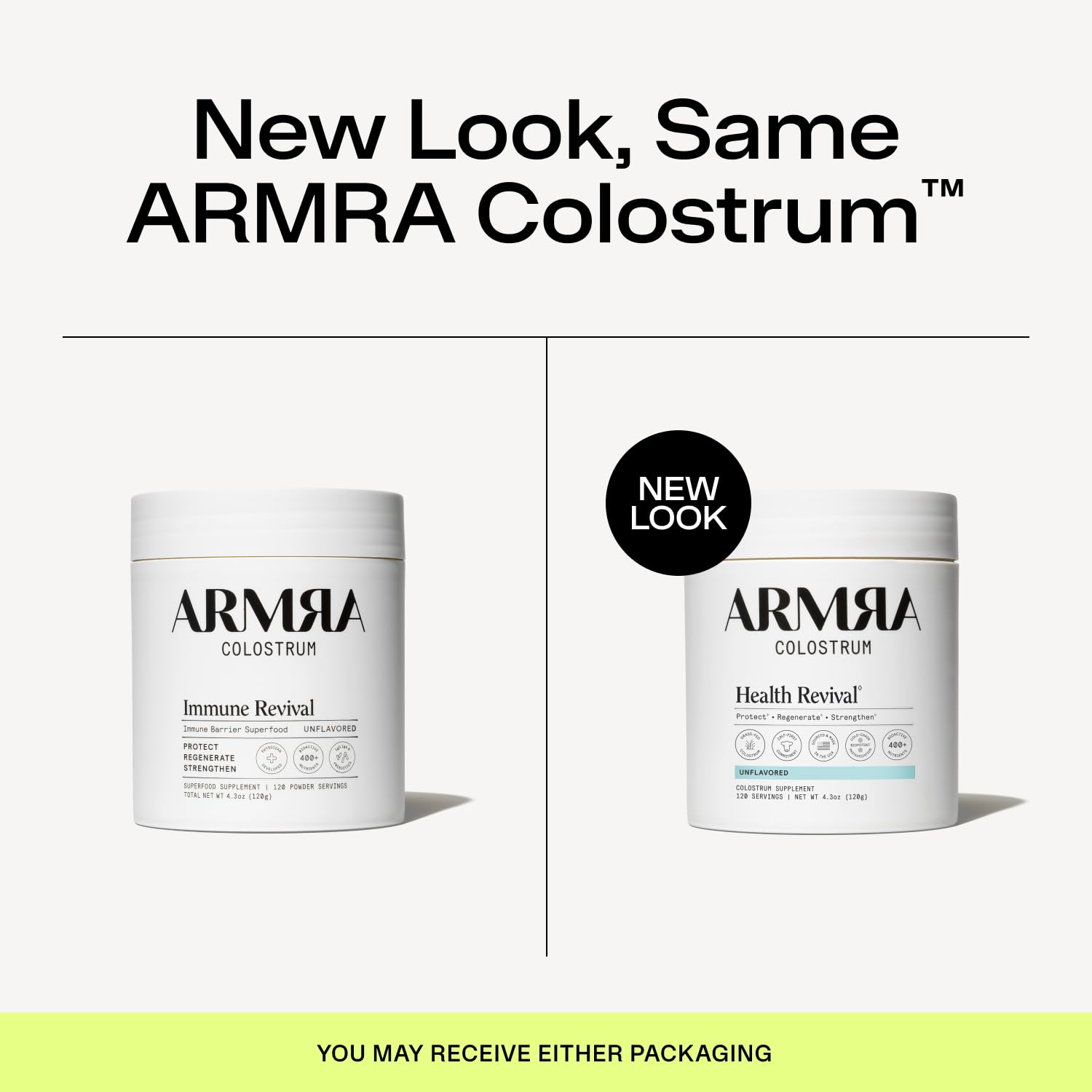 ARMRA Colostrum Powder, Unflavored, 120 Serving Jar - ARMRA Official Product View 3