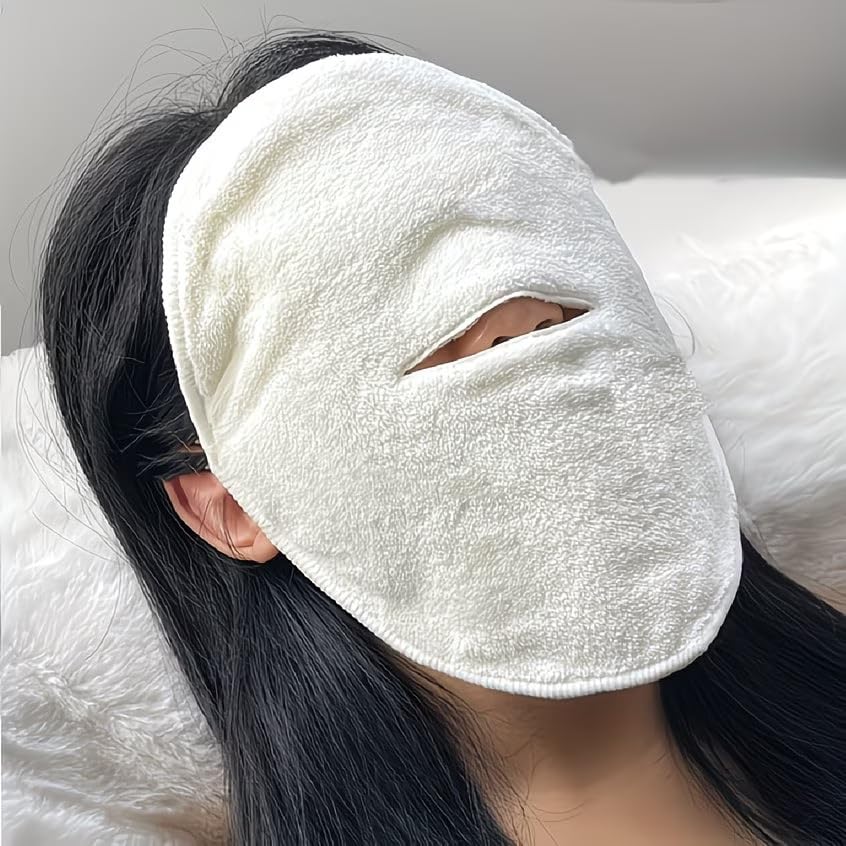 Hot and Cold Reusable Facial Mask Towel, Steam Moisturizing - Product Imagery