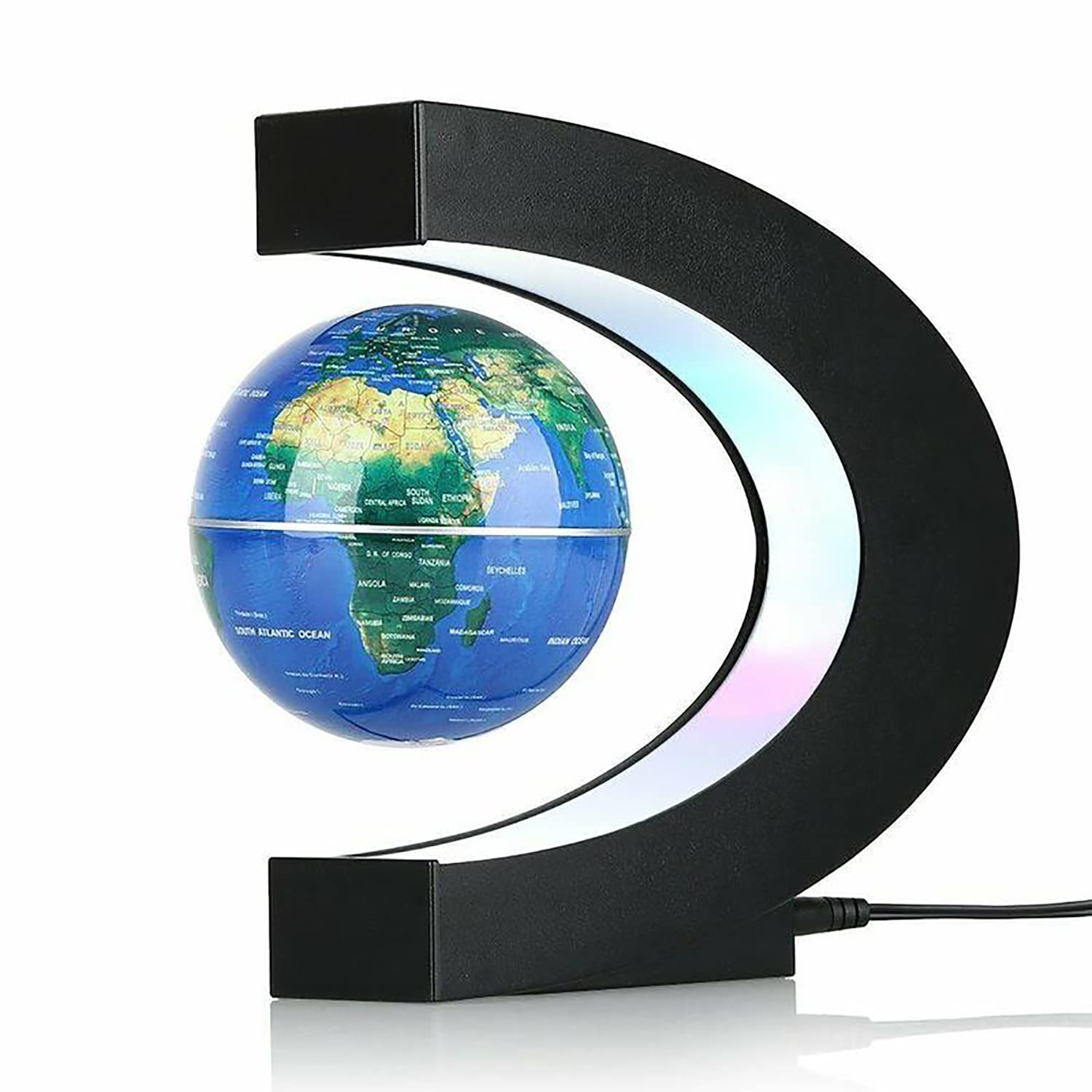 Magnetic Levitation Globe with LED Light, Desktop Decorations, - Product Imagery