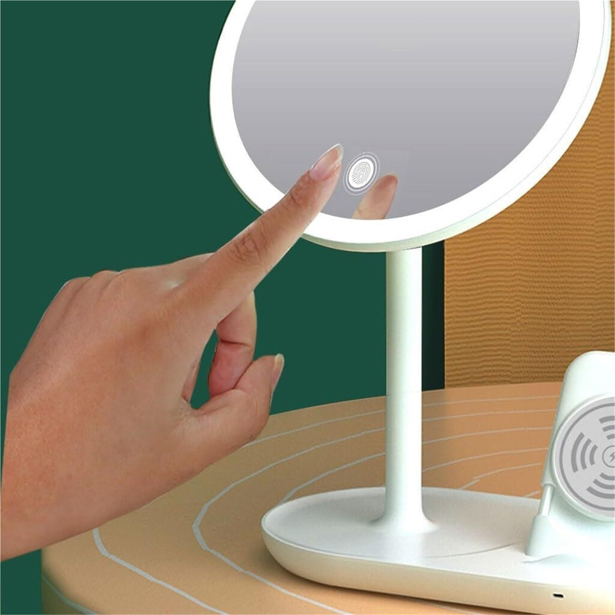 Mirror Desktop Led Makeup Mirror with Light Smart Dimming - FYYKXWD Official Imagery - 5