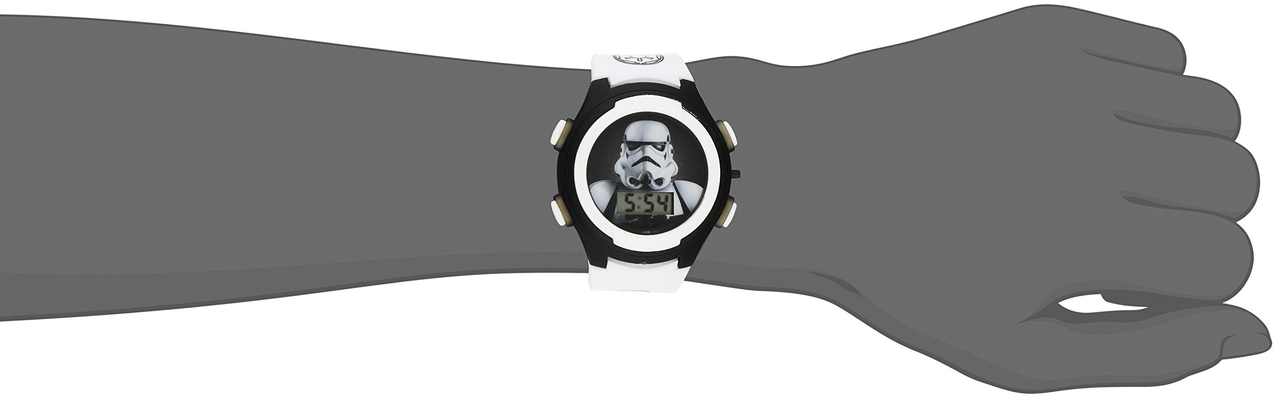 Accutime Star Wars Kids' Stormtrooper Digital Display LCD Quartz White - View 2