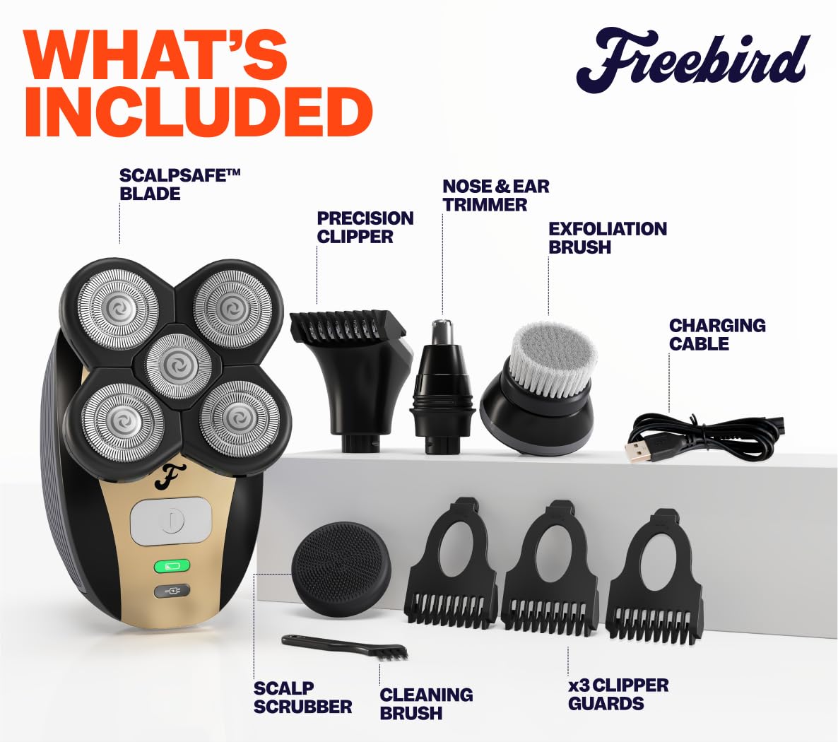 Freebird FlexSeries Electric Head &amp; Body Hair Shaver - Freebird