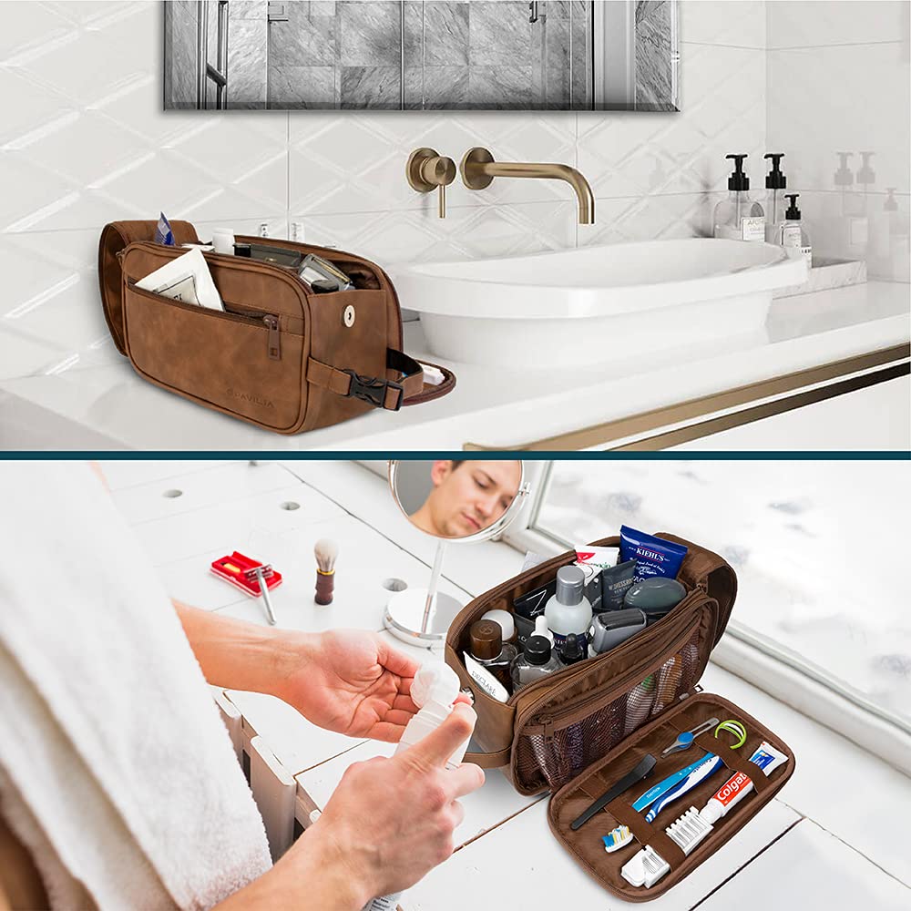 PAVILIA Toiletry Bag for Men Travel Essentials Shaving Dopp - PAVILIA Official Imagery - 6