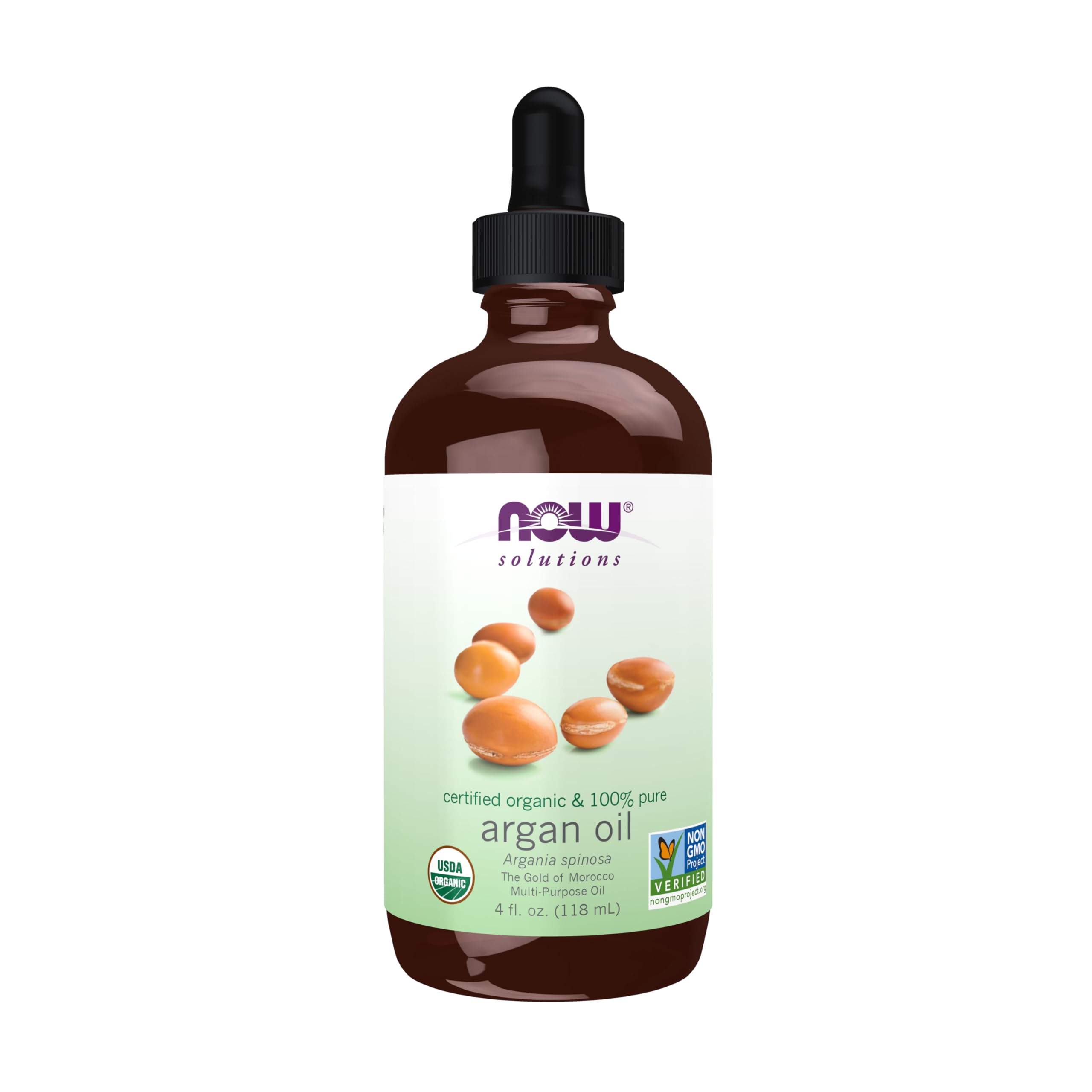 NOW Foods Solutions Organic Argan Oil Certified Organic and - NOW Official Imagery - 1