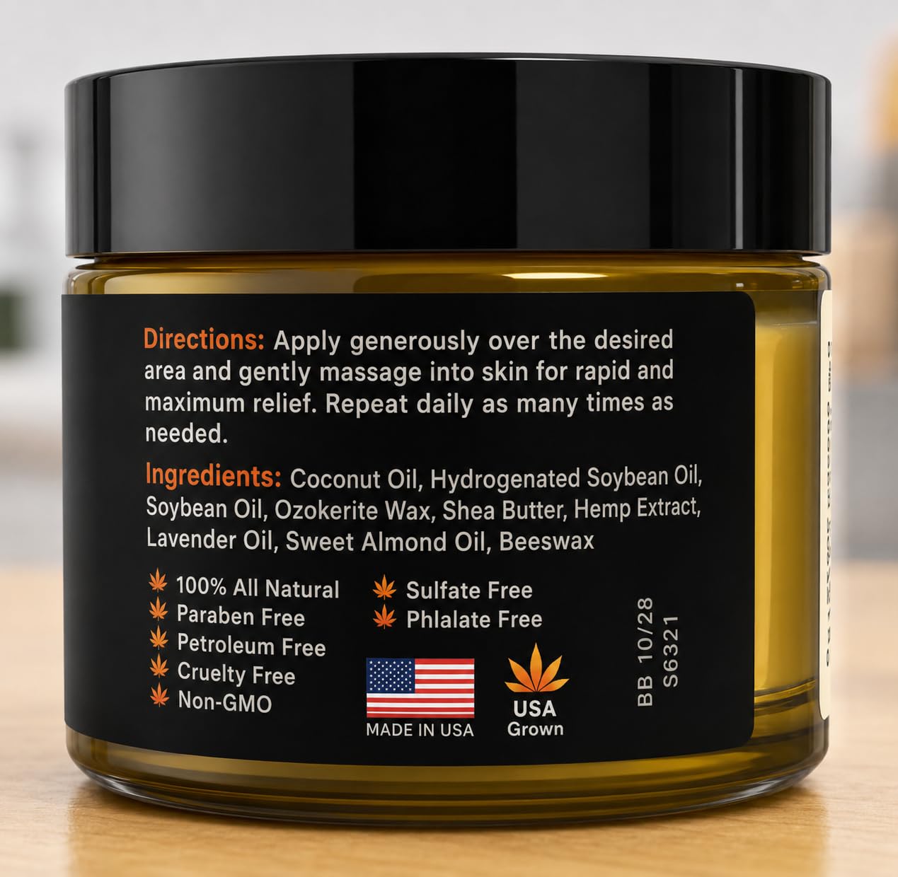 Medical Miracles 3000 MG hemp salve for hips, joints, neck, and back, in a jar with natural ingredients for pain relief and soothing.