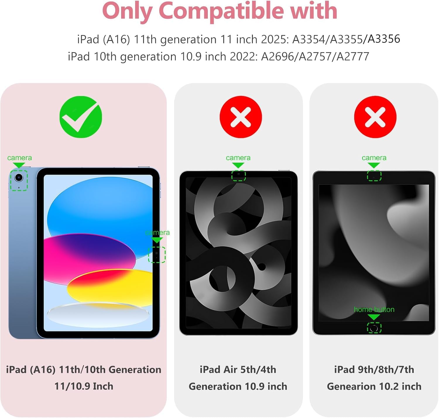 Wenlaty watermelon pink iPad case for iPad 11th and 10th Gen, portable electronic device cover with a vibrant design.