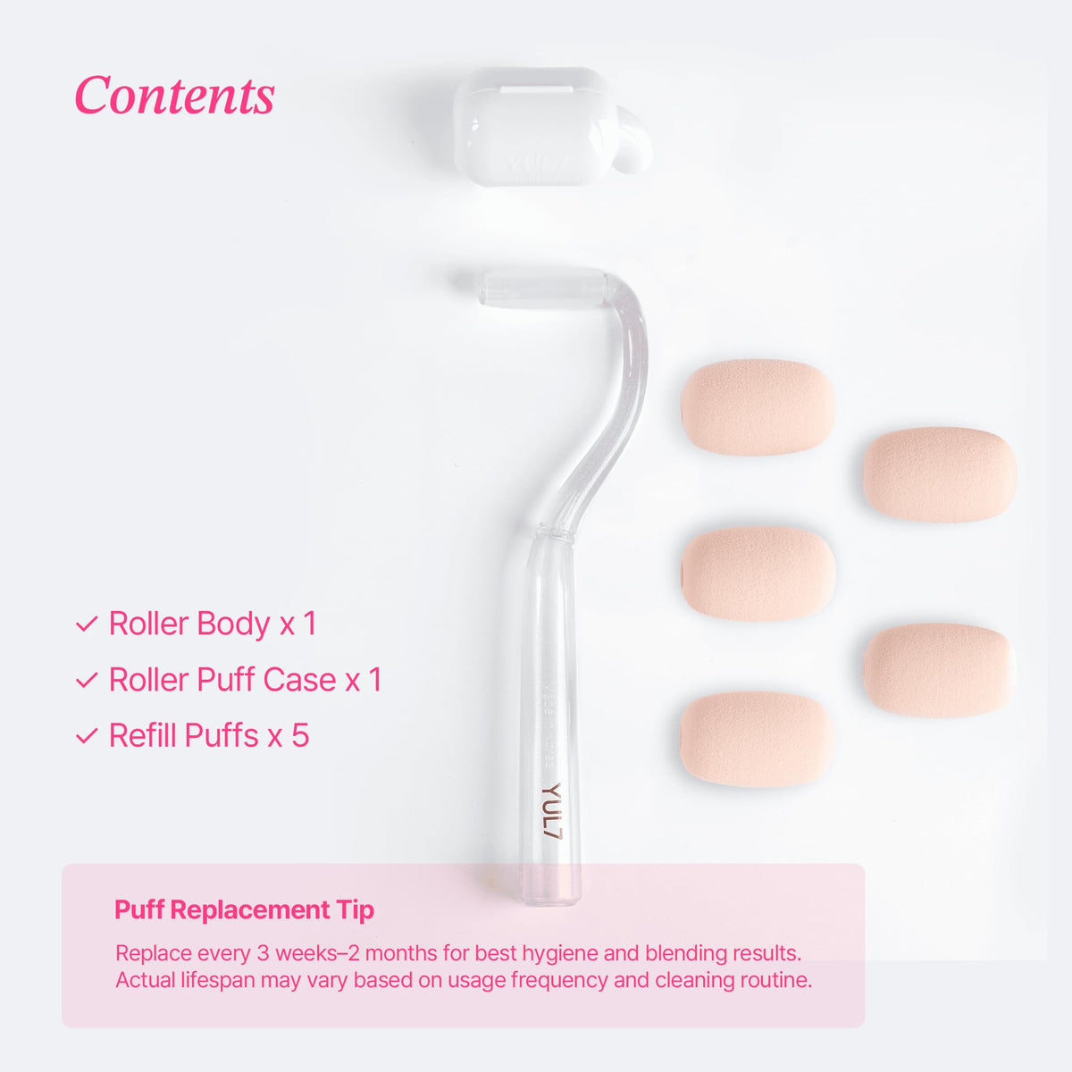 Rolling Makeup Sponge with Replaceable Puff Blender for - YUL7 Official Imagery - 8