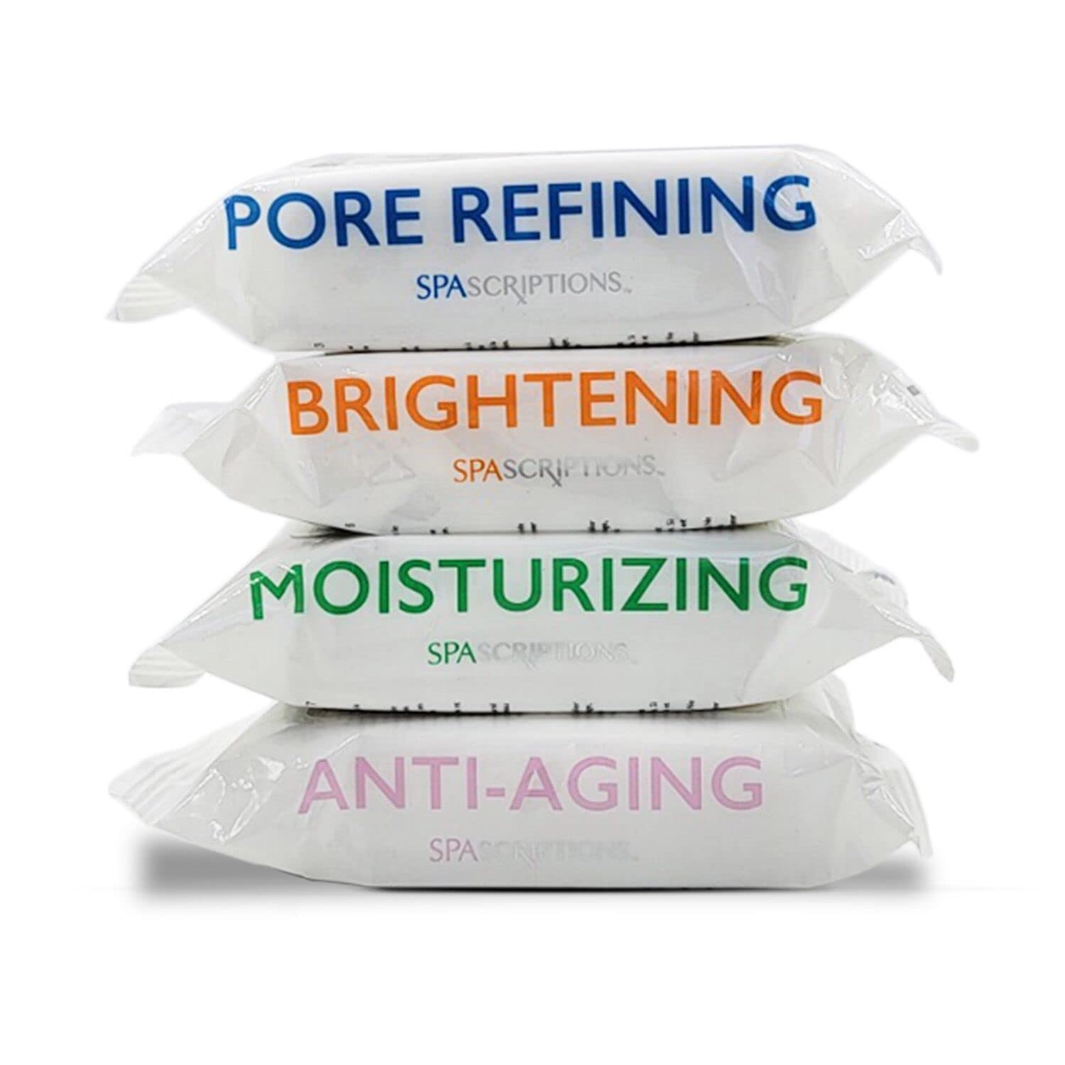 SpaScriptions Makeup Cleansing Wipes 30 CT, Variety 4 pack,02786 - Global Beauty Care