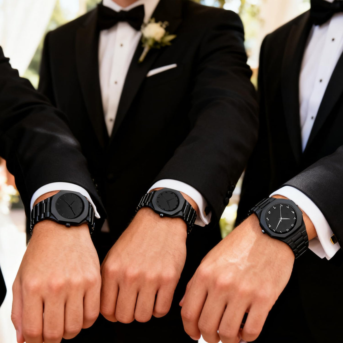3 Pack Watches for Men Quartz Black Sports Minimalist Ultra - dayutech Official Imagery - 5