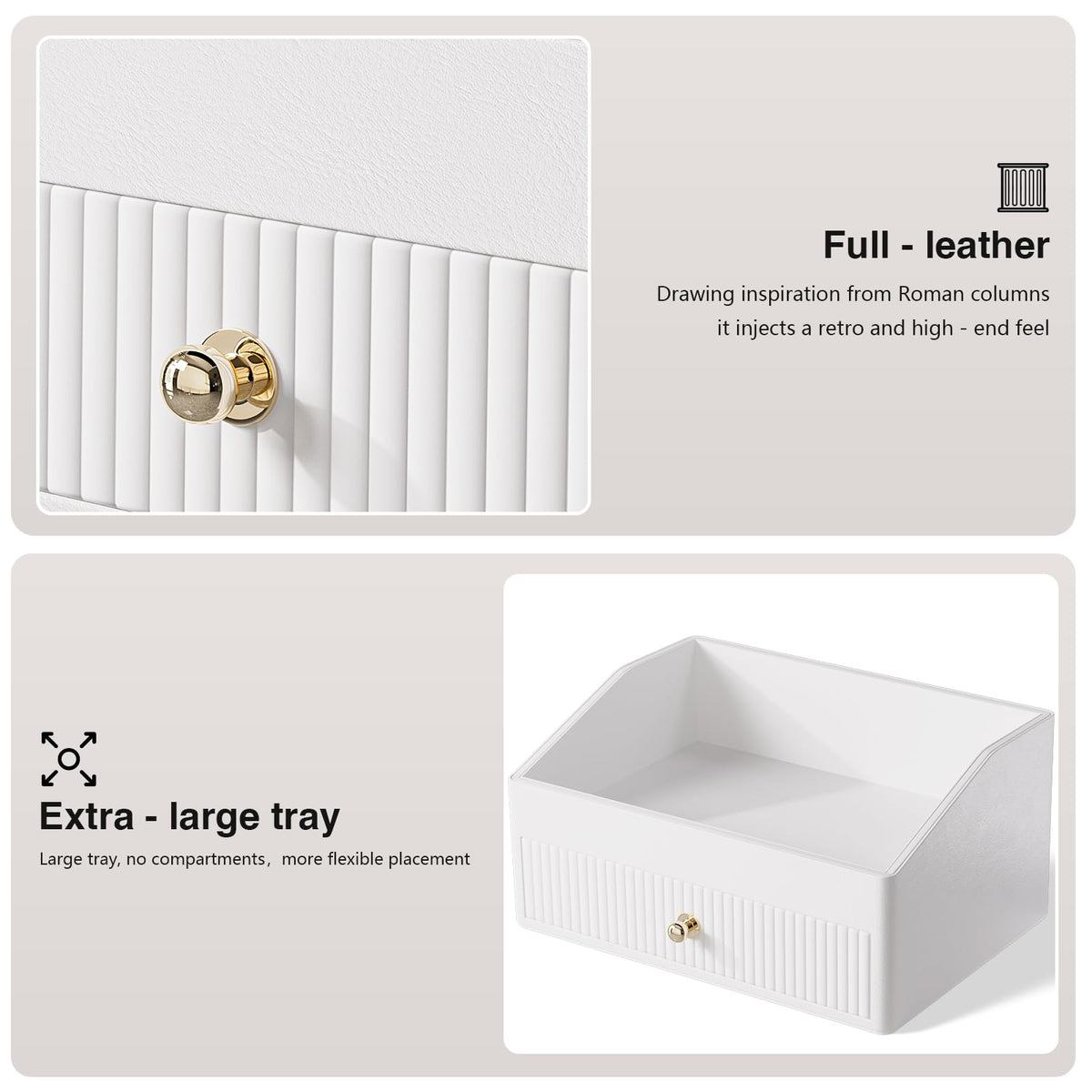 LADSTAG Makeup Organizer Leather Skin Organizer with 1 - LADSTAG Official Imagery - 6
