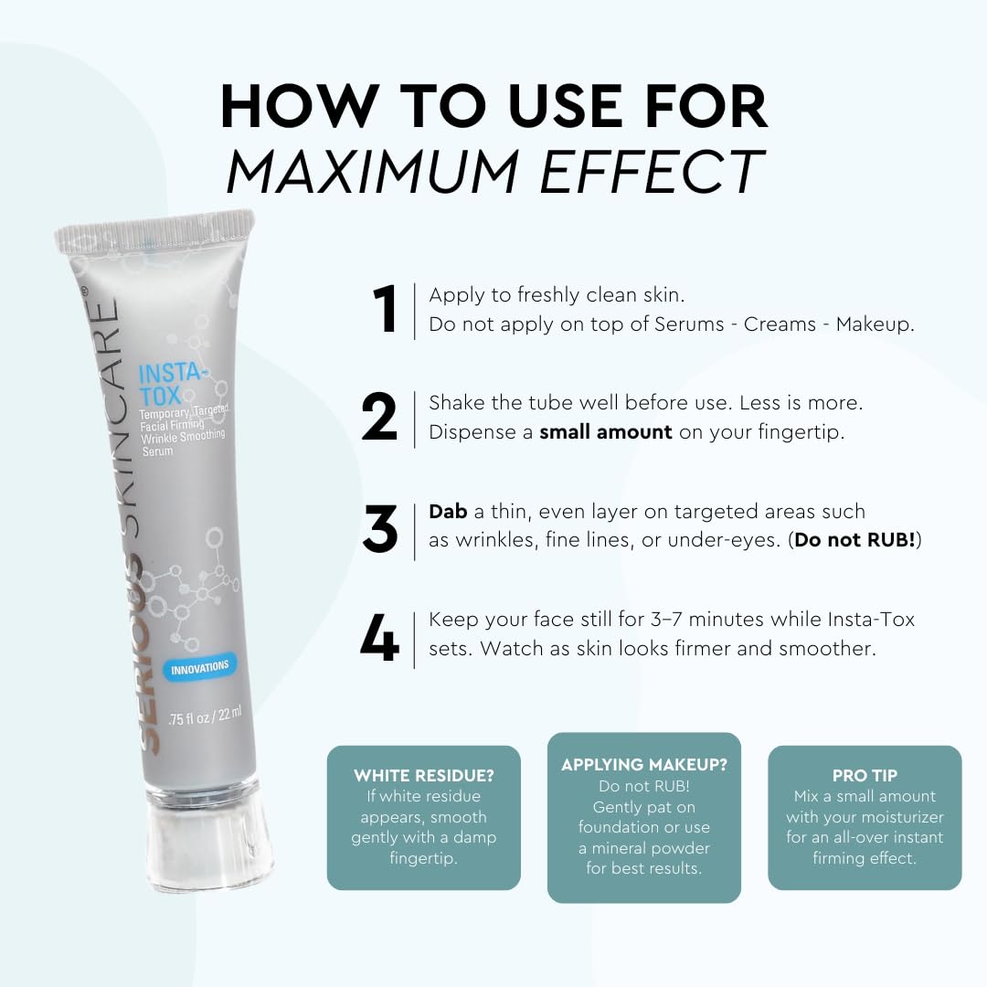 Serious Skincare INSTA TOX Instant Wrinkle Filler Face Serum - Serious Skincare Official Imagery - 5