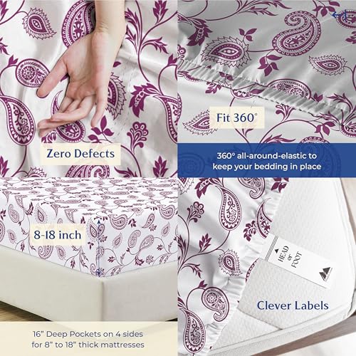 Mayfair Linen 100% Organic Cotton Printed Sheets Twin XL Size - - Product Imagery