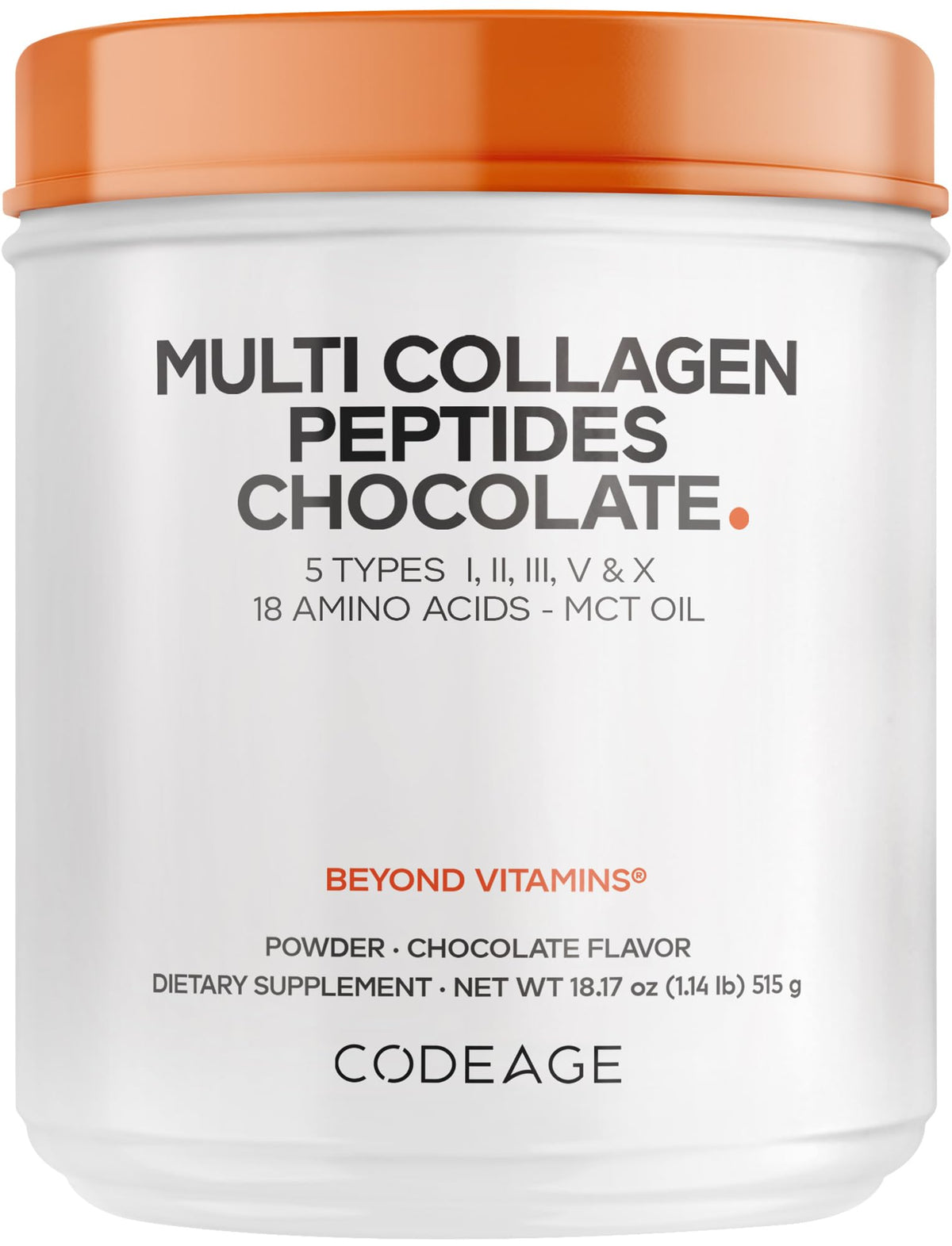Codeage Multi Collagen Protein Powder MCT Oil Chocolate 5 - Codeage Official Imagery - 2