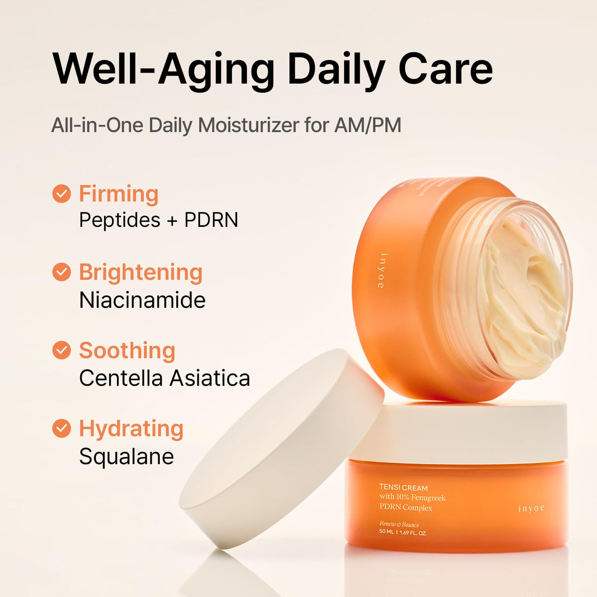Tensi Cream Firming Moisturizer with 10 Fenugreek PDRN 1 69 - inyoe Official Imagery - 6