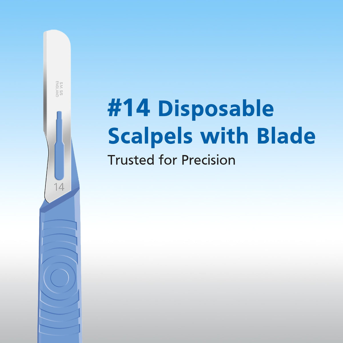 Swann Morton 14 Disposable Scalpel with Blade Sterile Box of - SWANN-MORTON Official Imagery - 3
