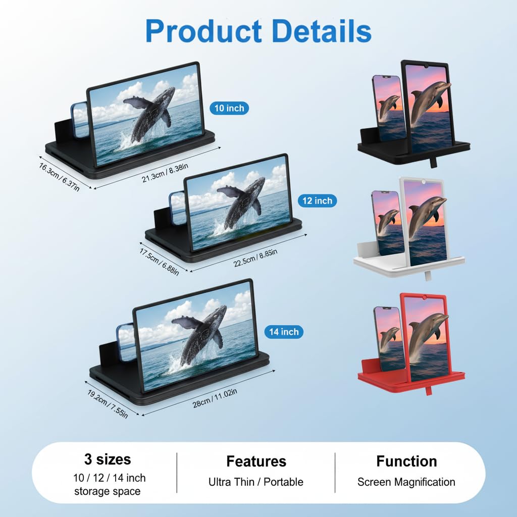 Screen Magnifier for Cell Phone with Adjustable Stand - AIPULL Official Imagery - 7