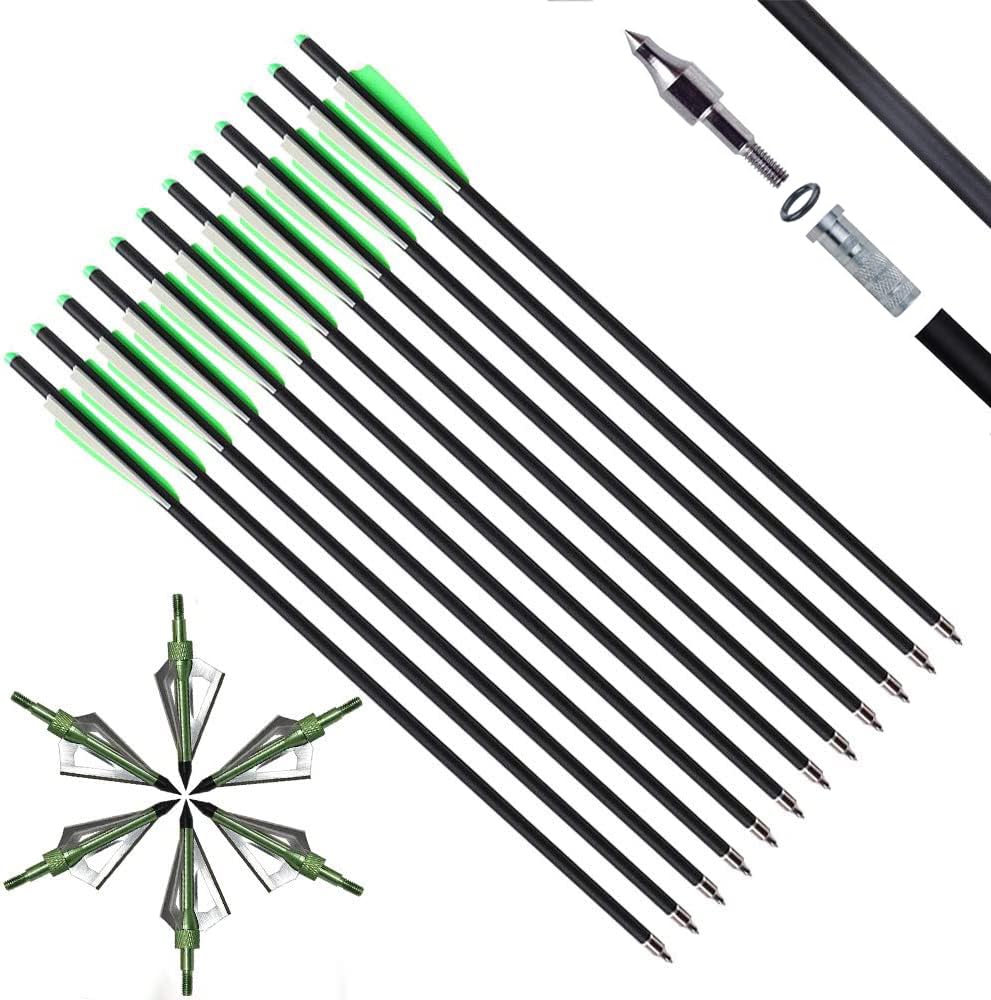 IRQ 12 pcs Carbon Crossbow Bolts 20 inchs with 6pcs Hunting - IRQ Official Imagery - 8