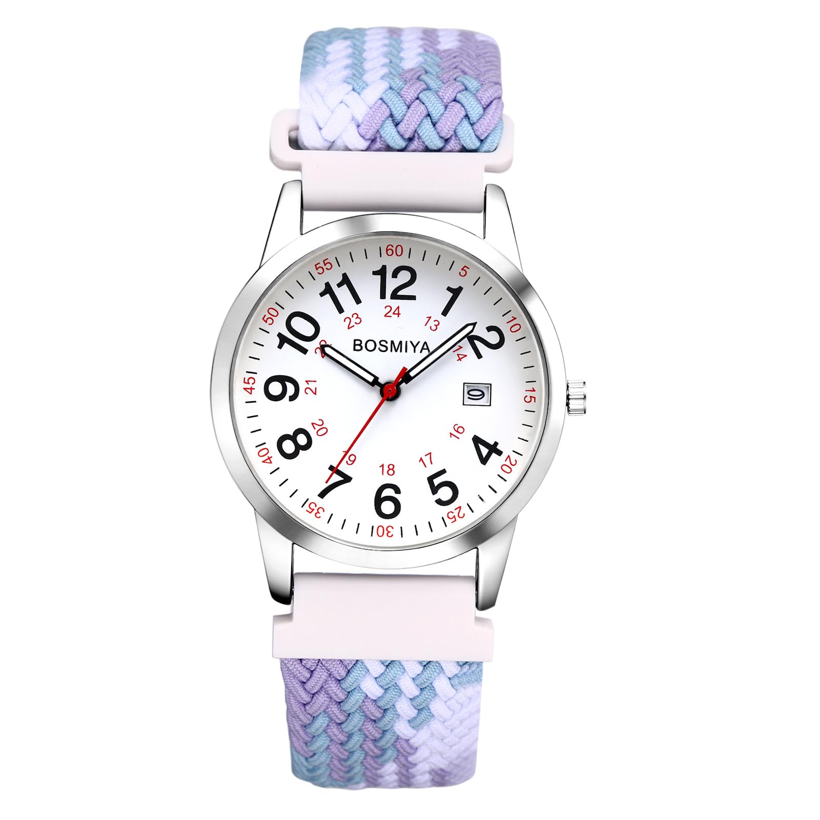 Lancardo Braided Elastic Strap Watch: Analog Quartz Adjustable - Product Imagery