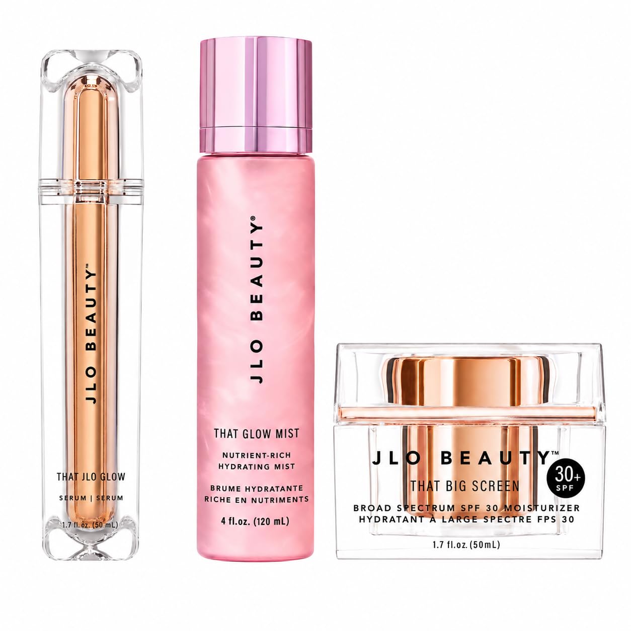 JLO BEAUTY Ultimate Glow &amp; Protect Trio – Brightening Serum, - JLO BEAUTY