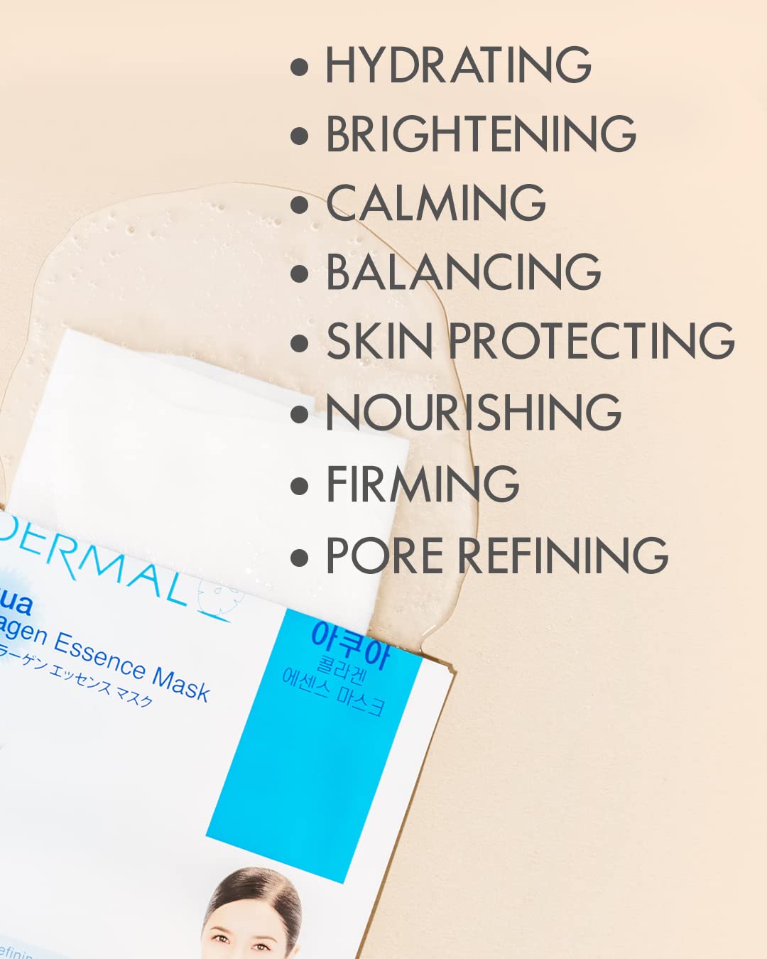 DERMAL 48 Korean Essence Sheet Mask Variety Pack 24 Formulas - DERMAL Official Imagery - 5