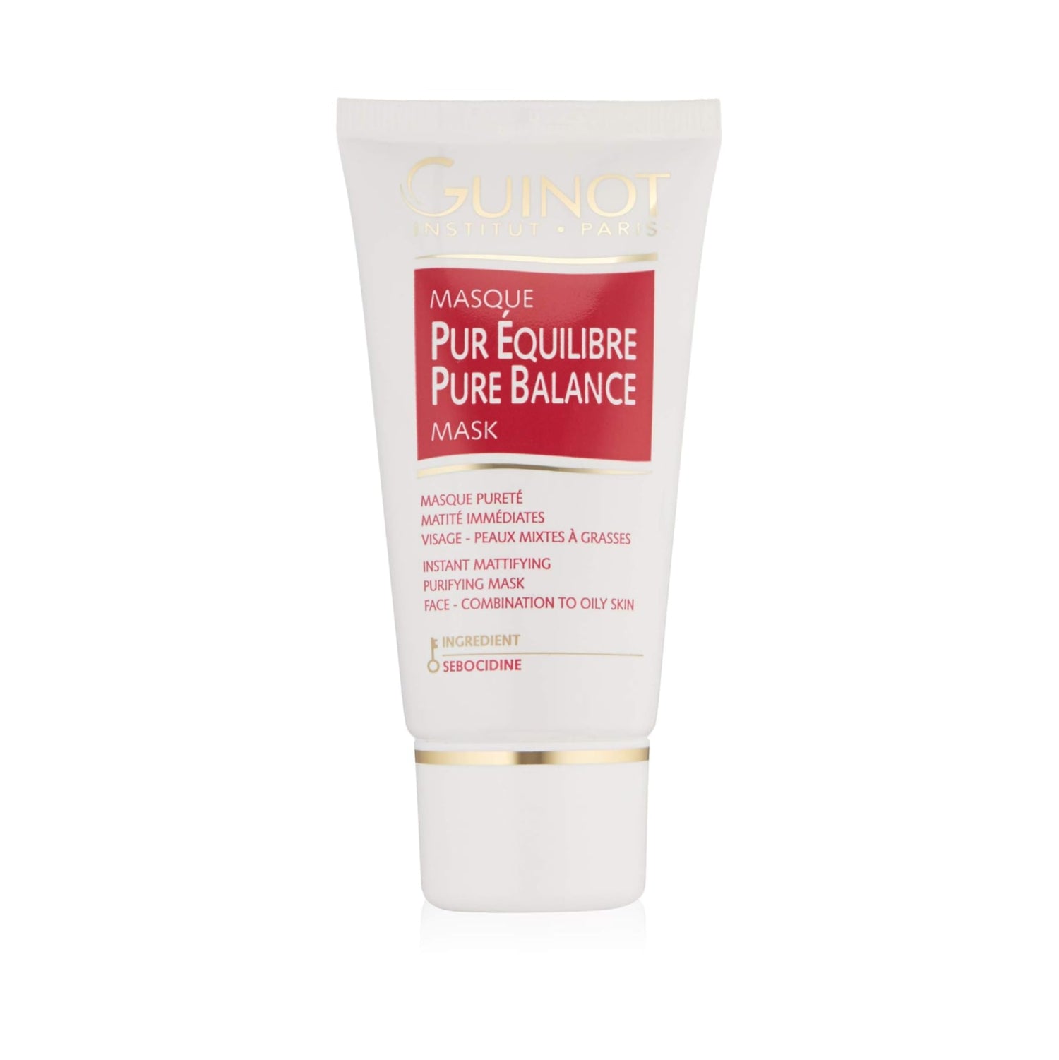 Elefair Guinot Pure Balance Mask in 2.1 oz jar, creamy facial mask with a smooth texture for balanced skin care.