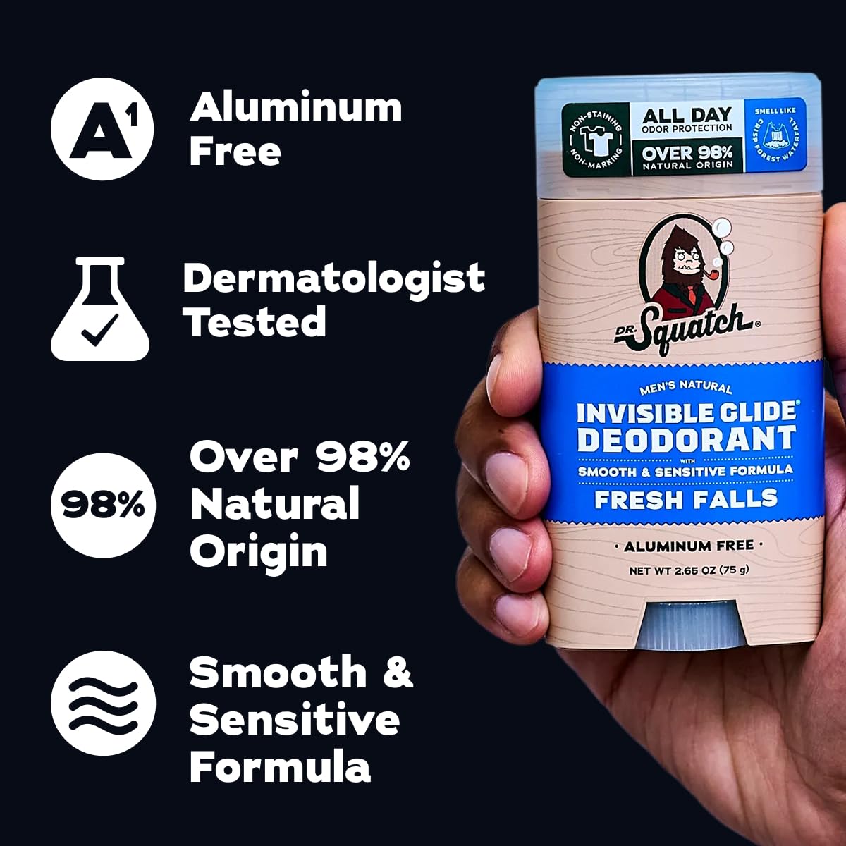 Dr Squatch Invisible Glide Natural Deodorant Men Aluminum - Dr. Squatch Official Imagery - 6