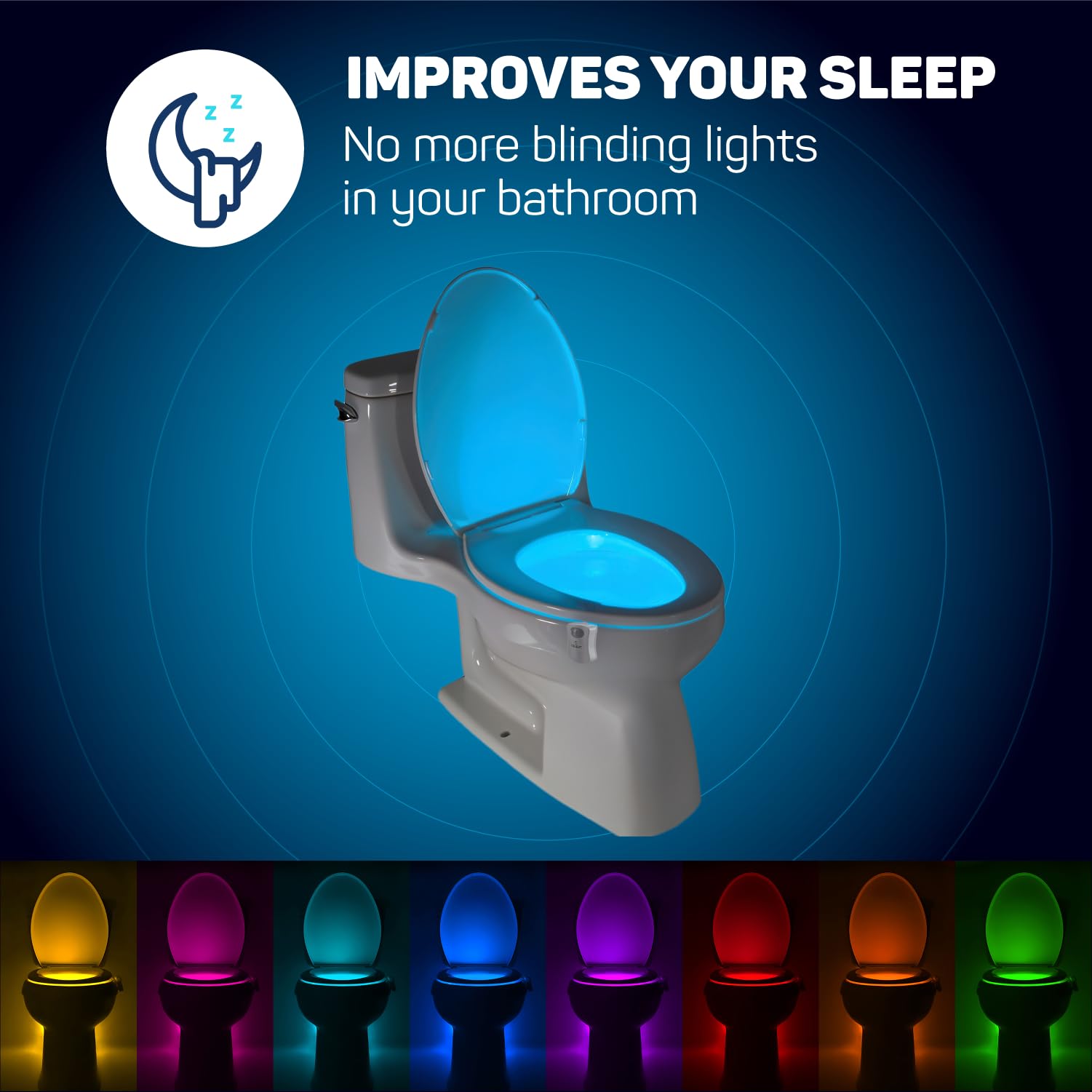 ToiLight The Original Toilet Bowl Night Light. Fun Useful Bathroo by ToiLight - Angle View 3