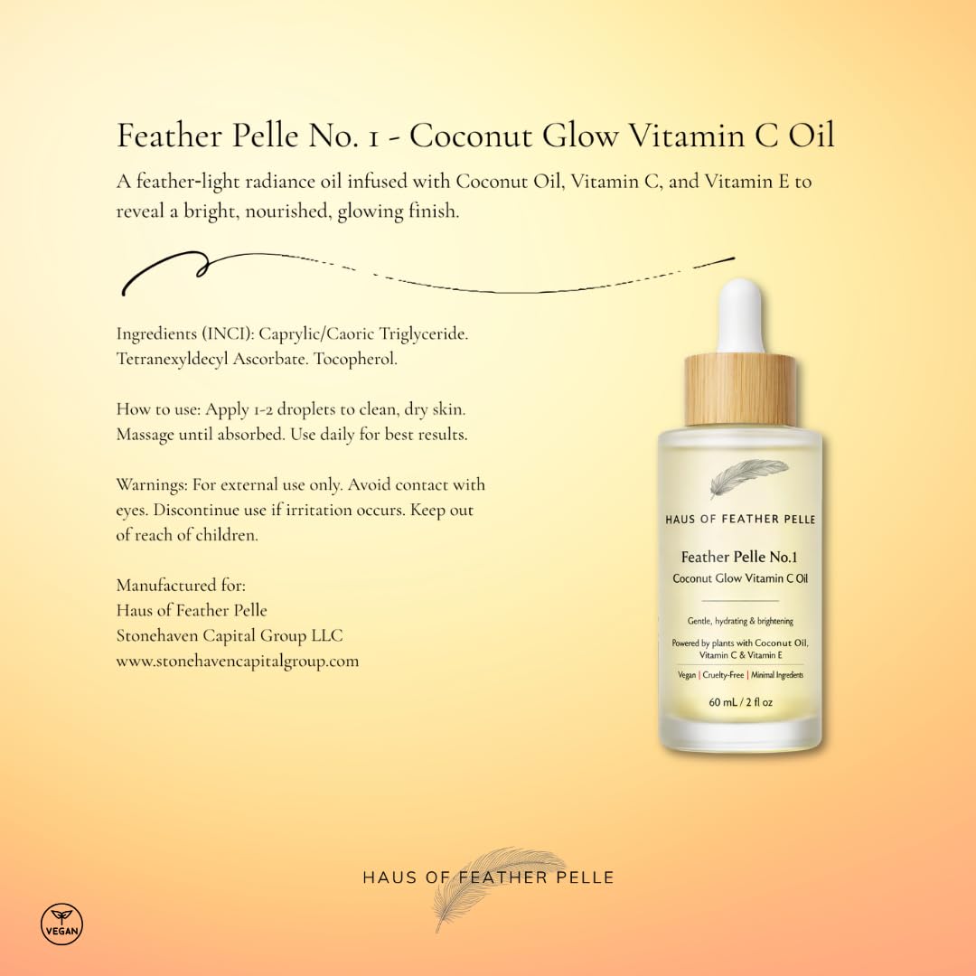 Feather Pelle No 1 Coconut Glow Vitamin C Oil Hydrating - Premium Selection Official Imagery - 4
