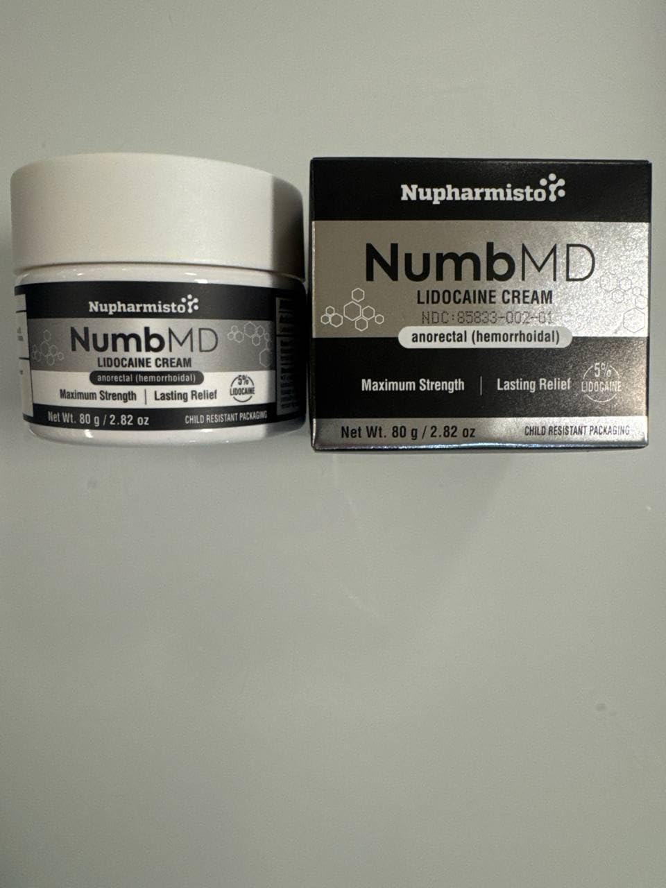 Nupharmisto 5% Lidocaine Numbing Cream – Max Strength 80g