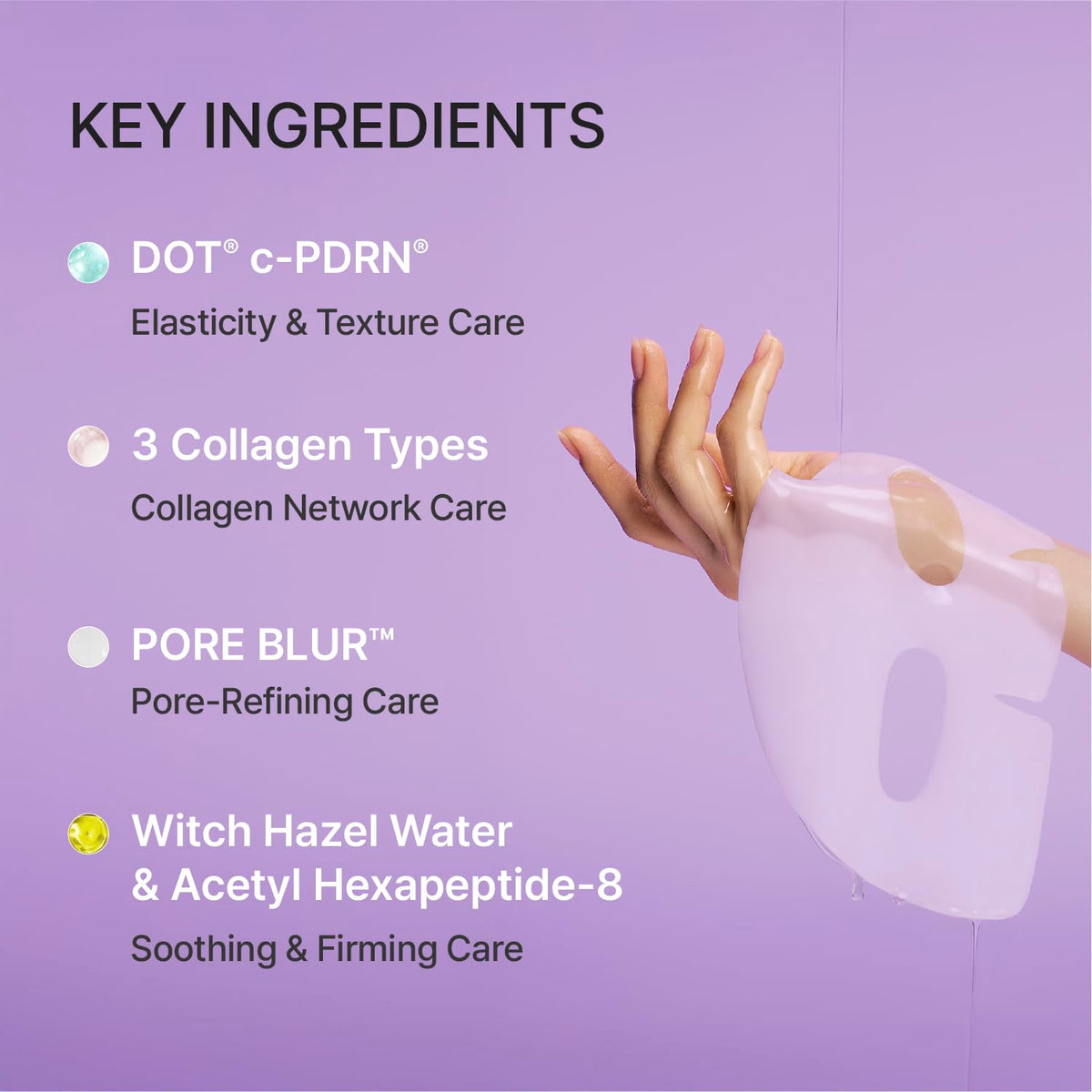 REJURAN Pore Tightening Gel Mask DOT c PDRN Hydrogel 5 Count - REJURAN Official Imagery - 6