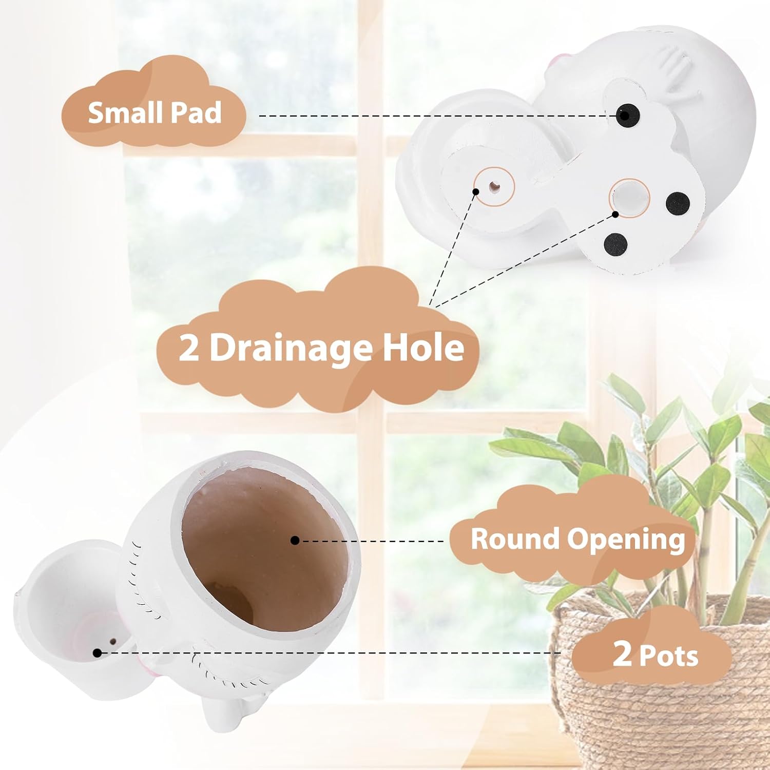vomiceak face planter pot featuring a white lady head design, perfect for indoor plants and decorative indoor gardening.