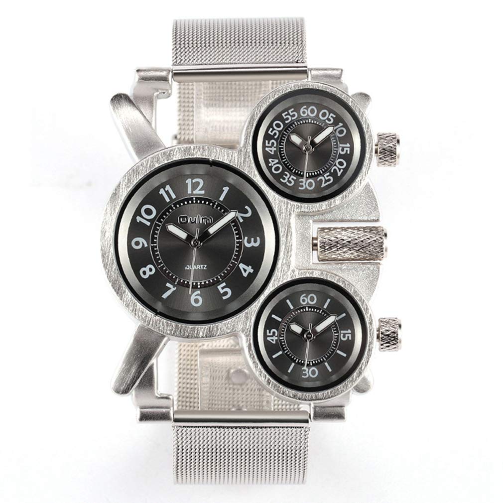 Oulm Military Watches with Three Movt Design and Stainless Steel - Product Imagery